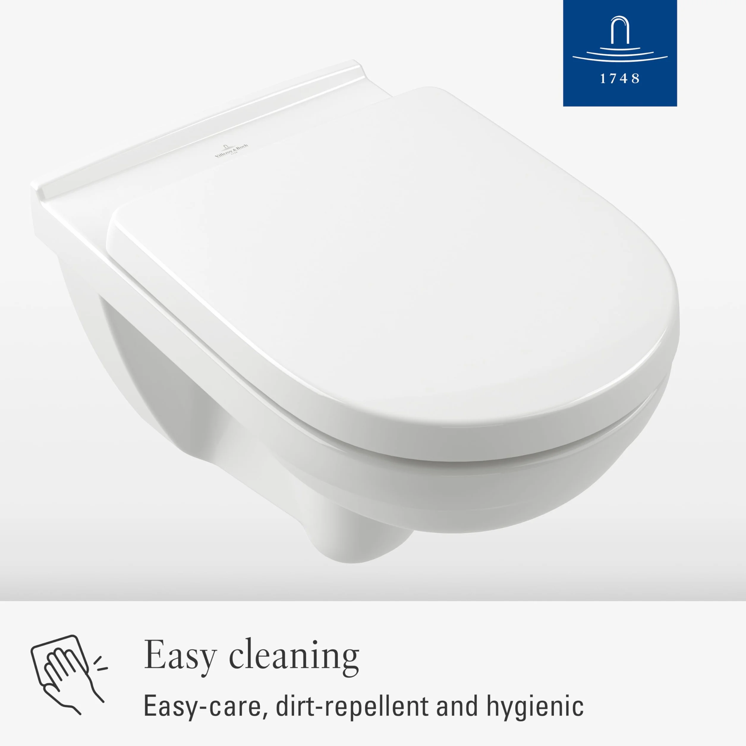 Villeroy & Boch o.Novo – Deska sedesowa z mechanizmem cichego zamykania - Zdejmowana, nietłukąca deska z duroplast - Oryginalna część zamienna - Kształt D - Biały alpejski, błyszczący