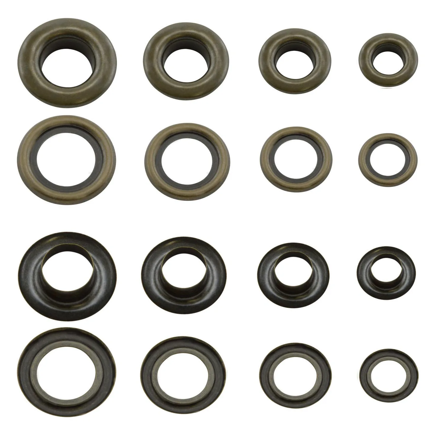GETMORE Parts Prasa do oczek + narzędzie do oczek + narzędzie do wykrawania, 100 oczek, mosiądz, nierdzewne - antyczne, 10 mm