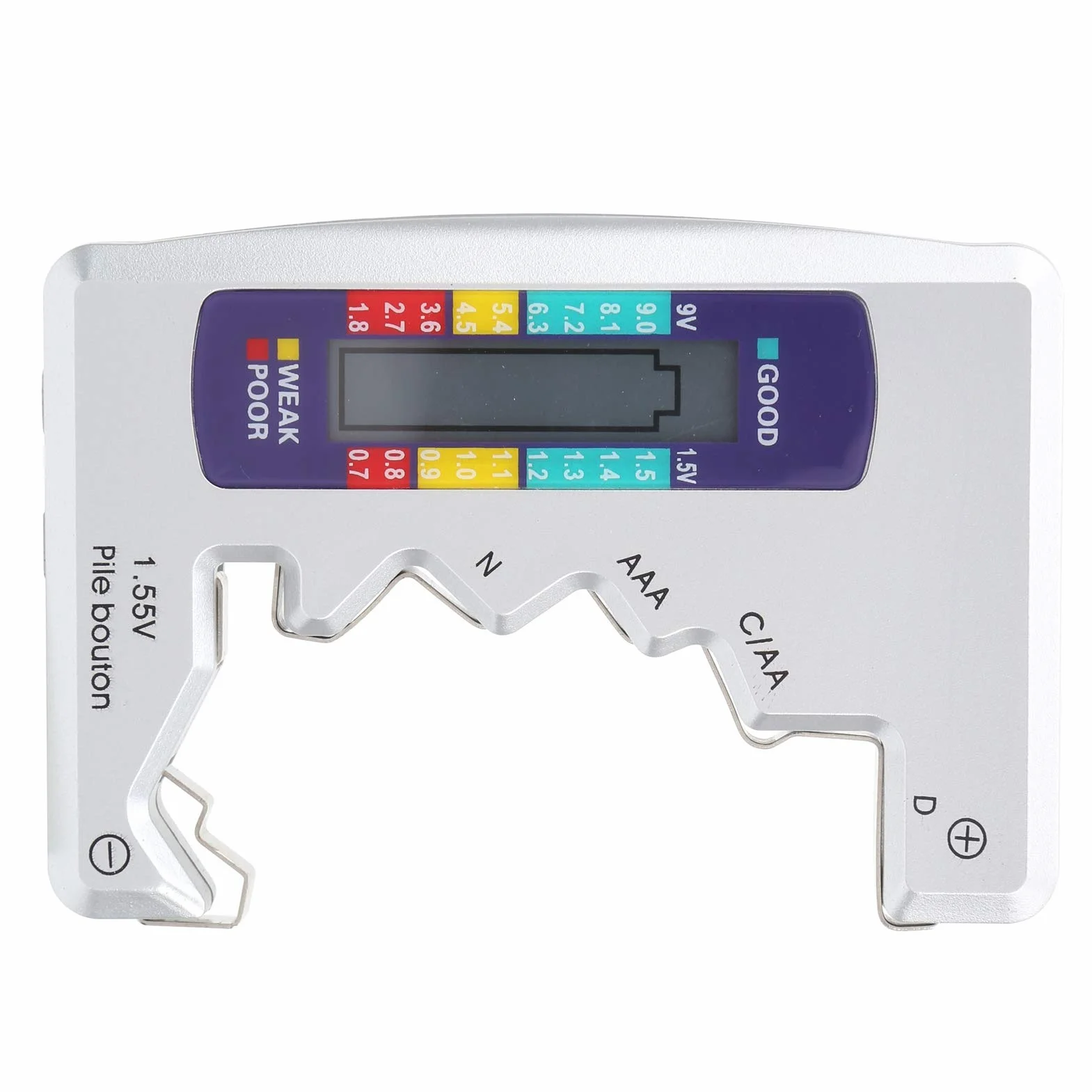 Tester Baterii Uniwersalny Mały do Litowych C/D/9V/AA/AAA/1.5V - Tester Baterii