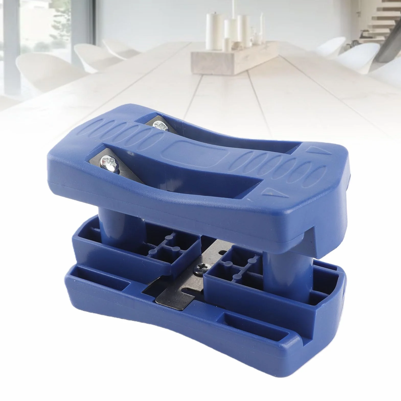 Pissente Podwójna krawędź Trymera Drewniana krawędź Trymera Zestaw z Twardymi Białymi Stalowymi Ostrzami dla Paneli Mebli Szafki Stolarka DIY Projekty Ręczne Narzędzie do Przycinania