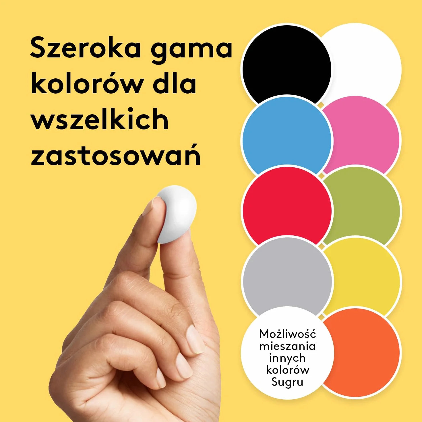 tesa Sugru uniwersalny klej formowalny – wszechstronna silikonowa guma do napraw, klejenia i mocowania bez wiercenia – ośmiopak, 8 x 3,5 g, kolor: czerwony, niebieski, żółty, czarny & biały