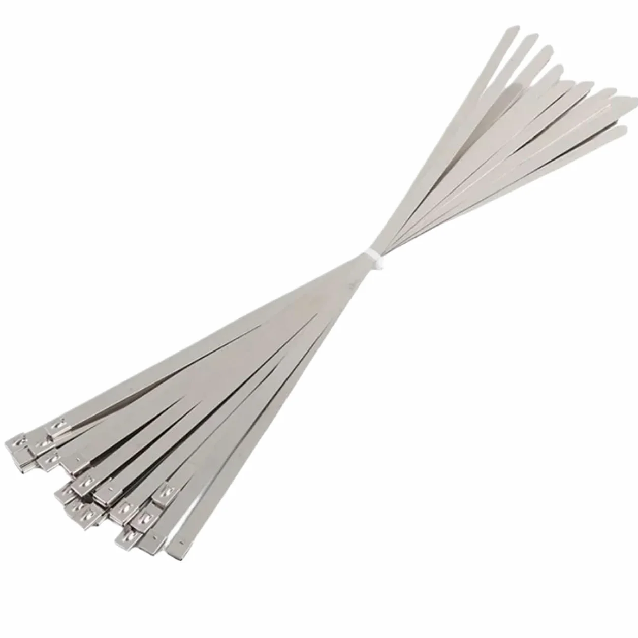 Metalowe opaski zaciskowe Opaski zaciskowe metalowe ze stali nierdzewnej 304, wykrywalne, różne rozmiary, wiele sztuk(100pcs,10x500mm)