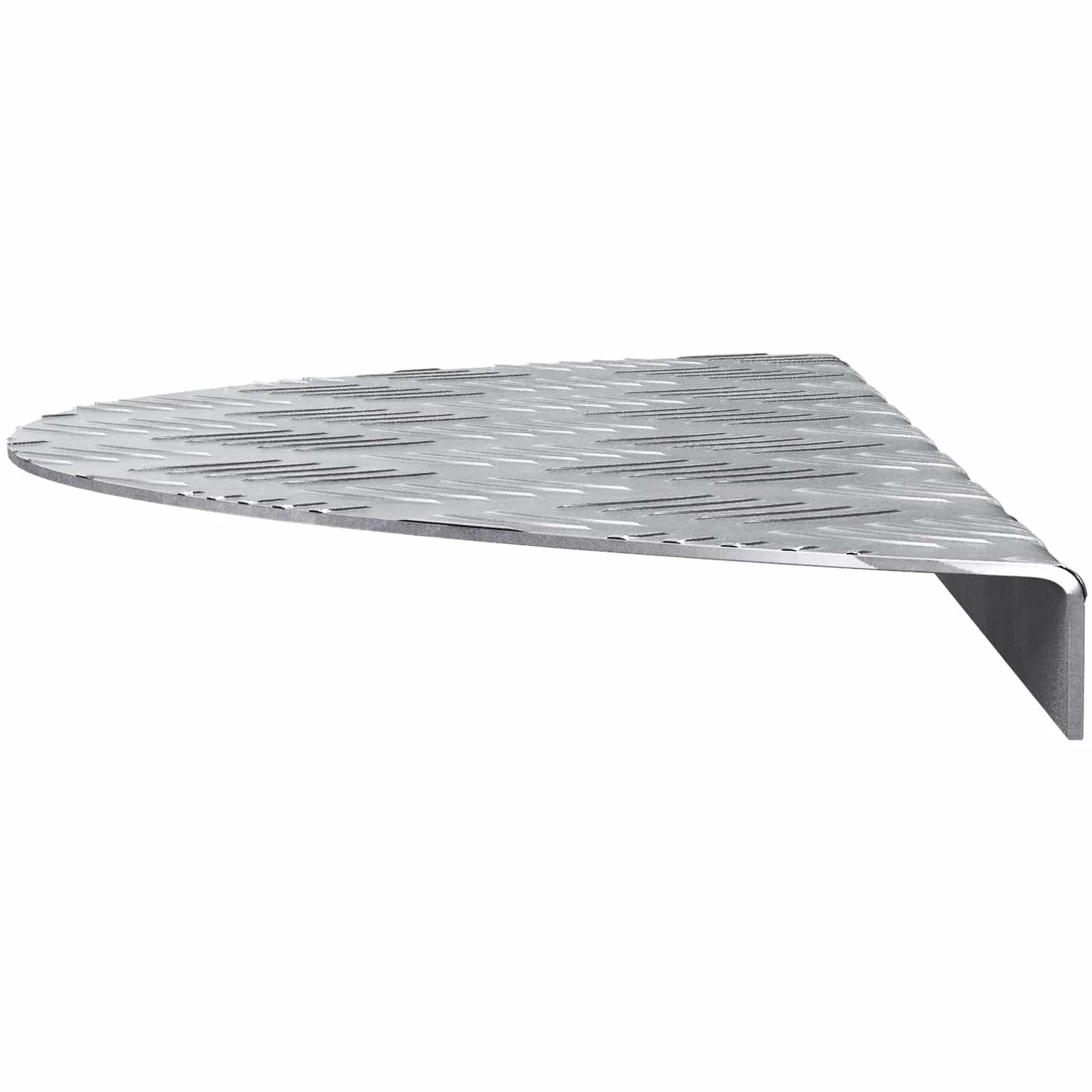 Stopnie schodów aluminiowych, 10 sztuk, srebrne, 60 x 18 x 2,5 cm | Antypoślizgowa konstrukcja płyty w kratkę, do wewnątrz i na zewnątrz, łatwa do czyszczenia