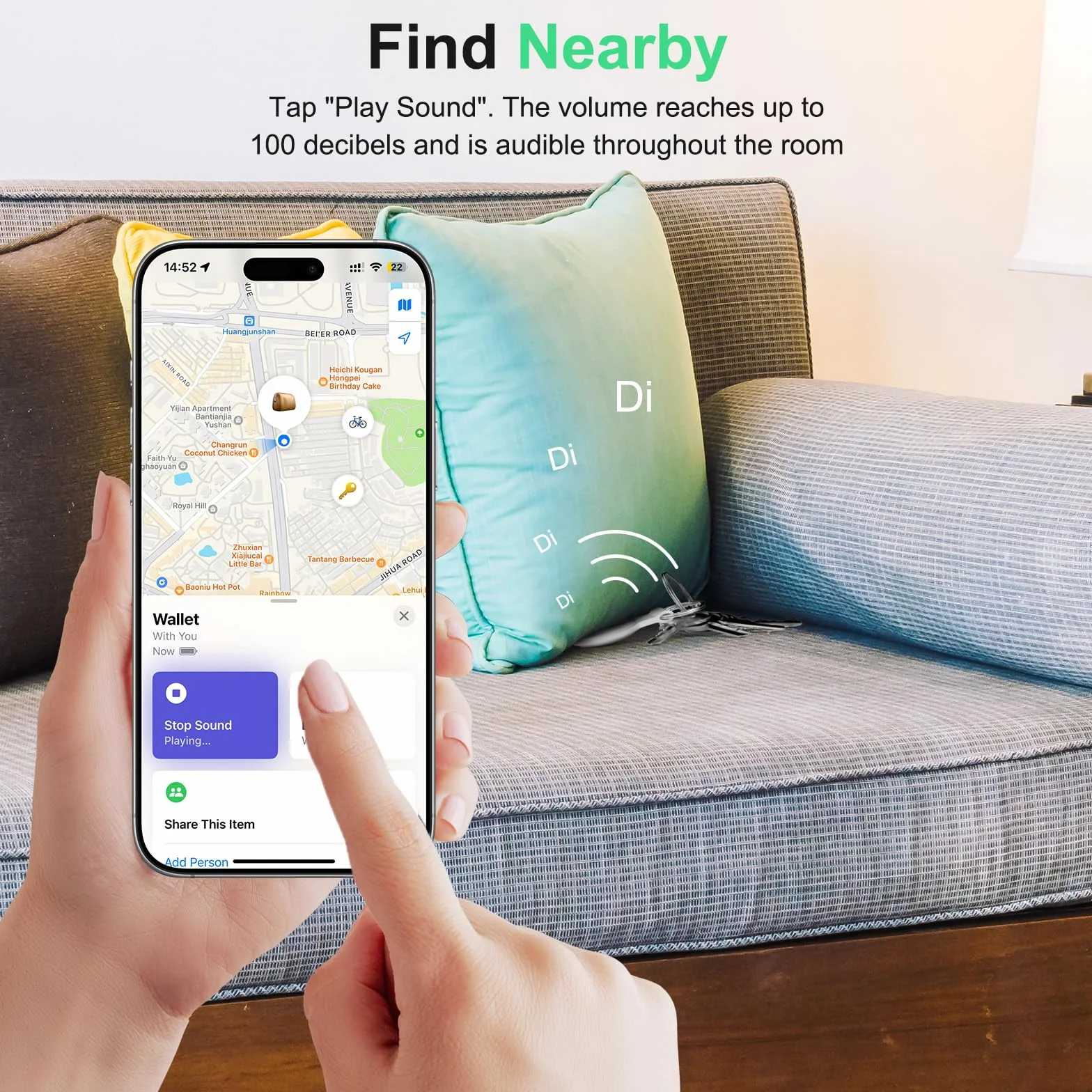 Smart Air Tracker Tag kompatybilny z Apple Where is? (tylko iOS), Smarttag Key finder do kluczy, roweru, portfela, walizki, psów, kotów (Biały, 4-Pack)