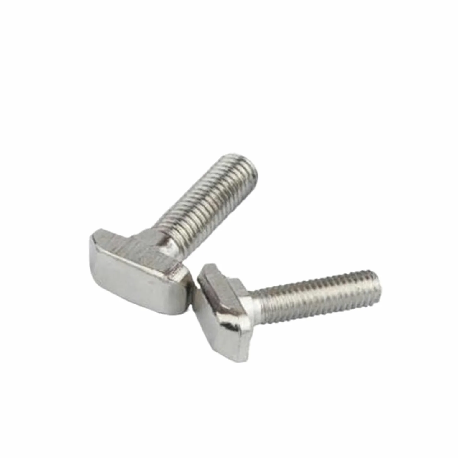 Śruby typu T, 50 szt. śrub M6 z łbem młotkowym, niklowanych, aluminiowych, łączników, profil aluminiowy 30(30series M6x20)