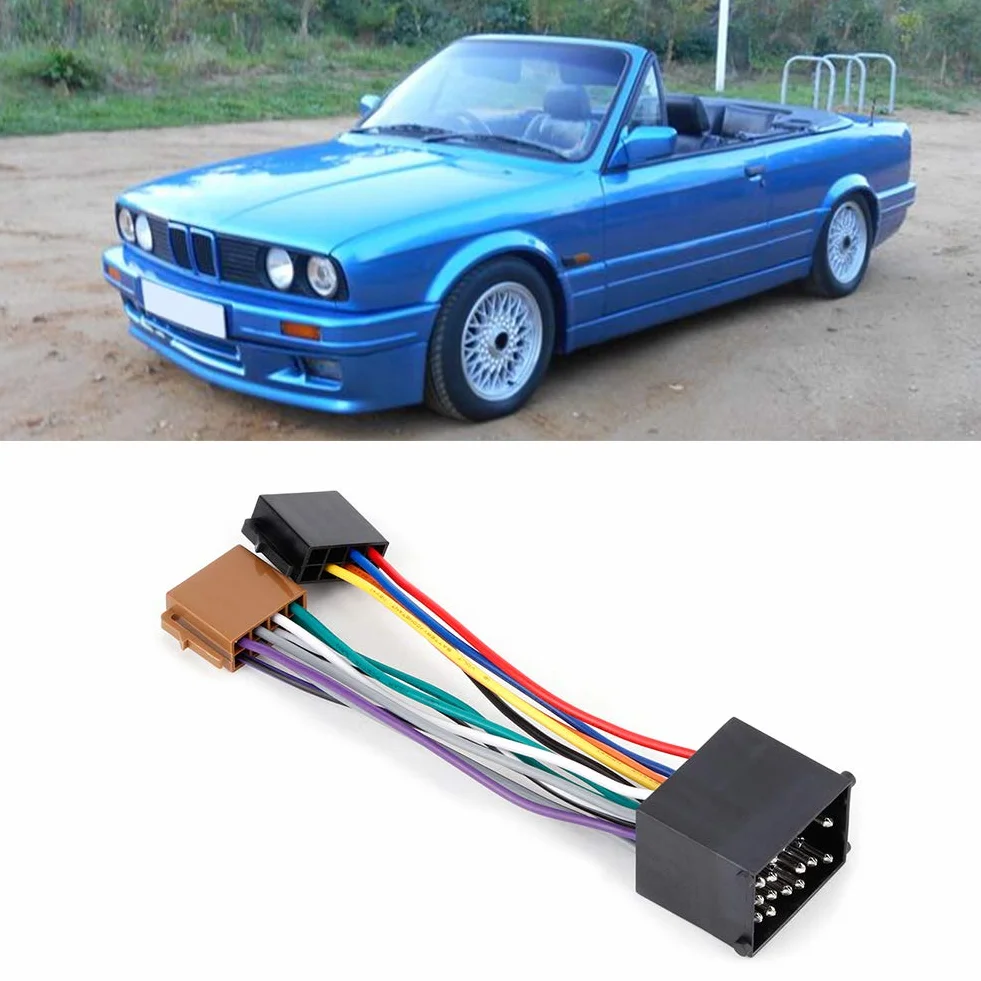 dla e36 Wiring Harness Adapter do radia samochodowego kabel wiązki przewodów stereo gniazdo ISO dla E36 E46 E39 wiązki kabiny pojazdu dla E36 E46 E39