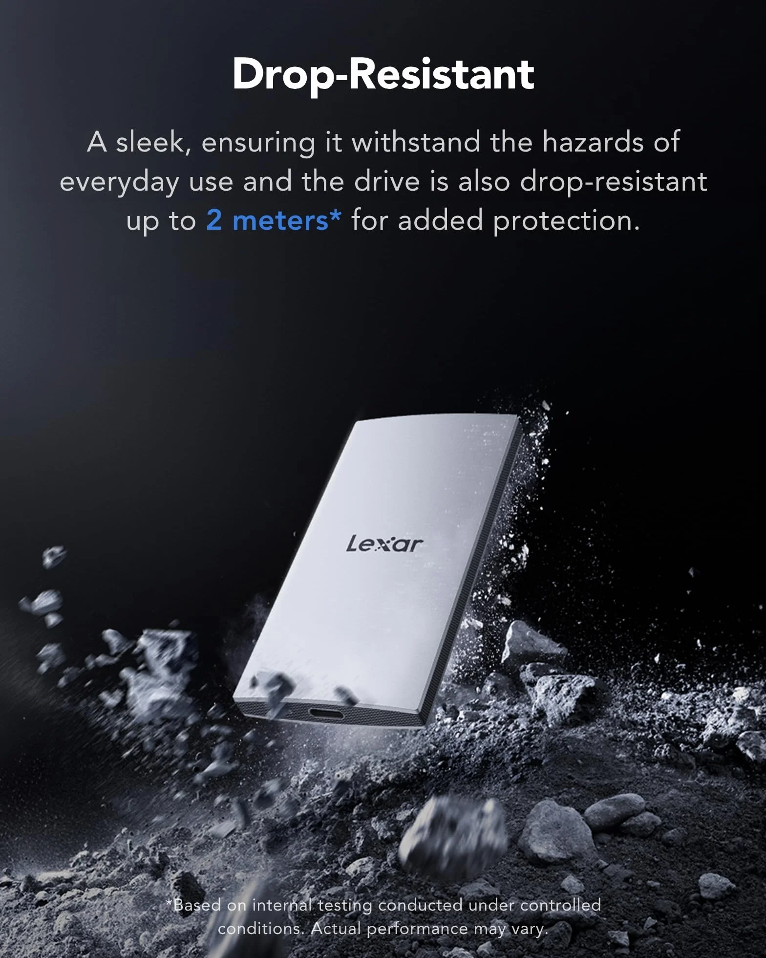 Lexar ES3 Dysk SSD Zewnętrzny 1TB, USB3.2 Gen2, Przenośny dysk SSD, do 1050 MB/s odczytu, 1000 MB/s zapisu, zewnętrzny dysk SSD Kompatybilny z serią iPhone16/Mac/PS5/Laptop/PC