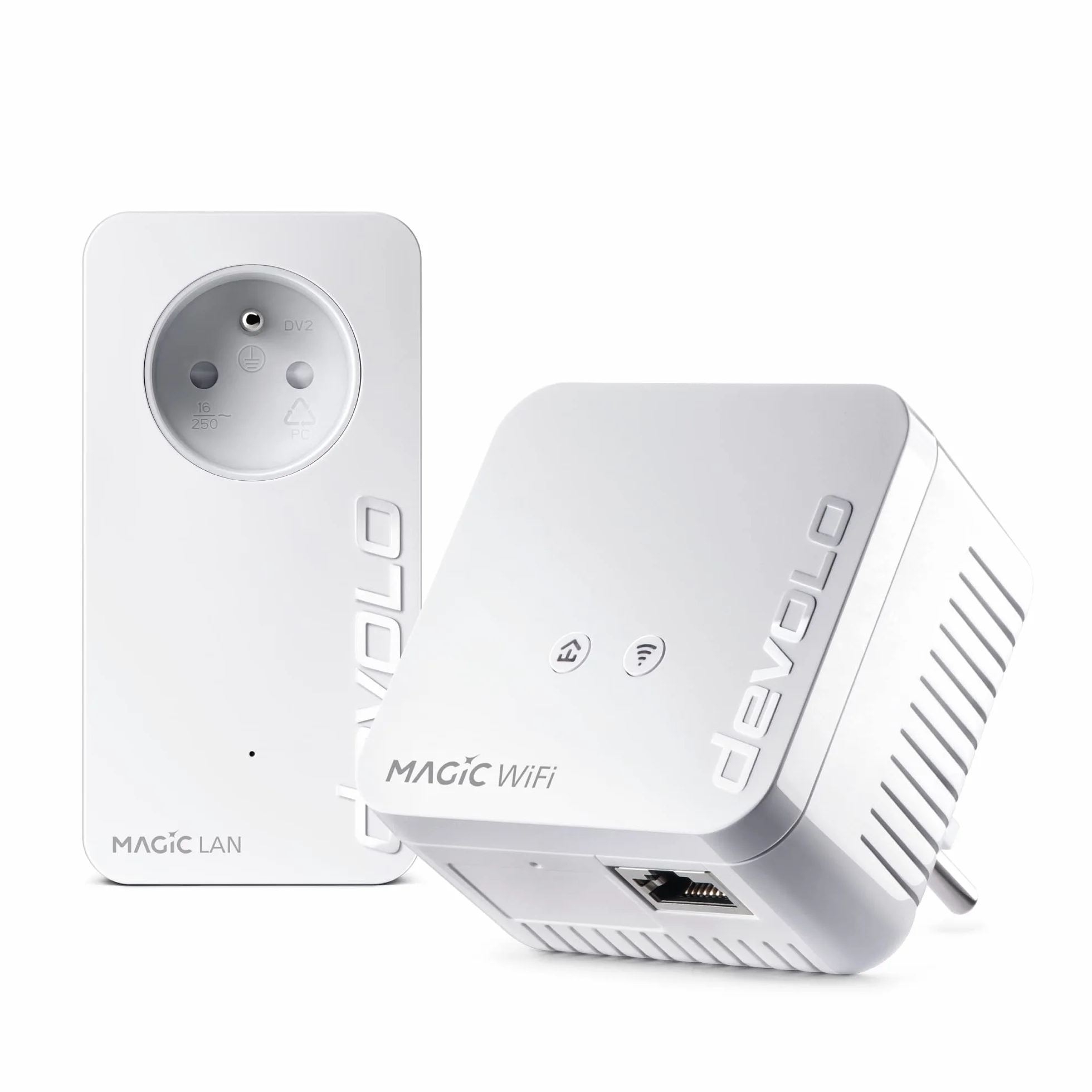 devolo Magic 1 WiFi mini Starter Kit, adapter Powerline Wi-Fi, do 1 200 Mbit/s, wzmacniacz Wi-Fi, 1x port LAN, biały