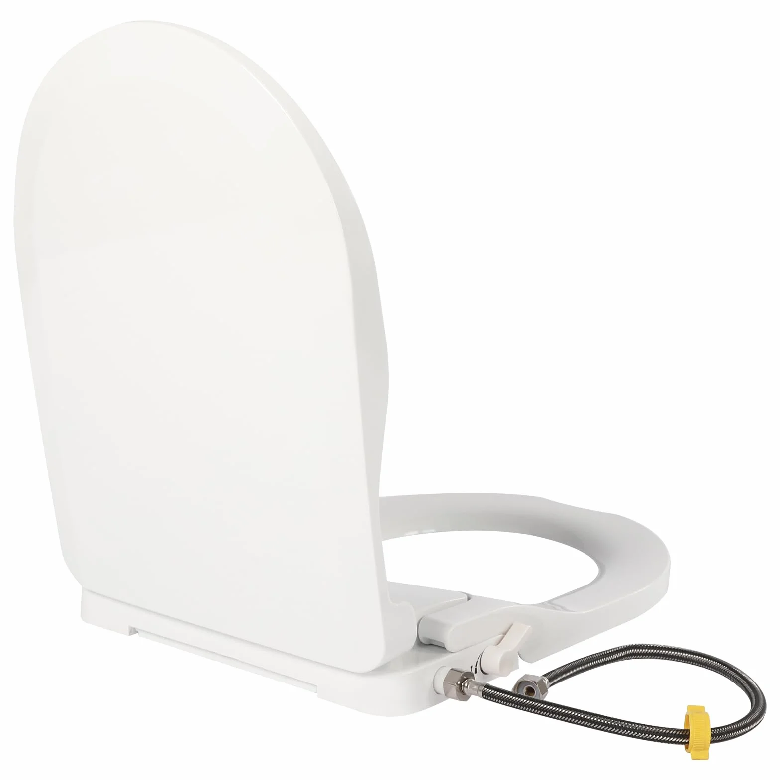 Deska sedesowa z samoczyszczącymi się podwójnymi dyszami, deska sedesowa w kształcie litery D, zintegrowana nakładka na bidet, nie wymaga podłączenia do prądu do funkcji prysznica