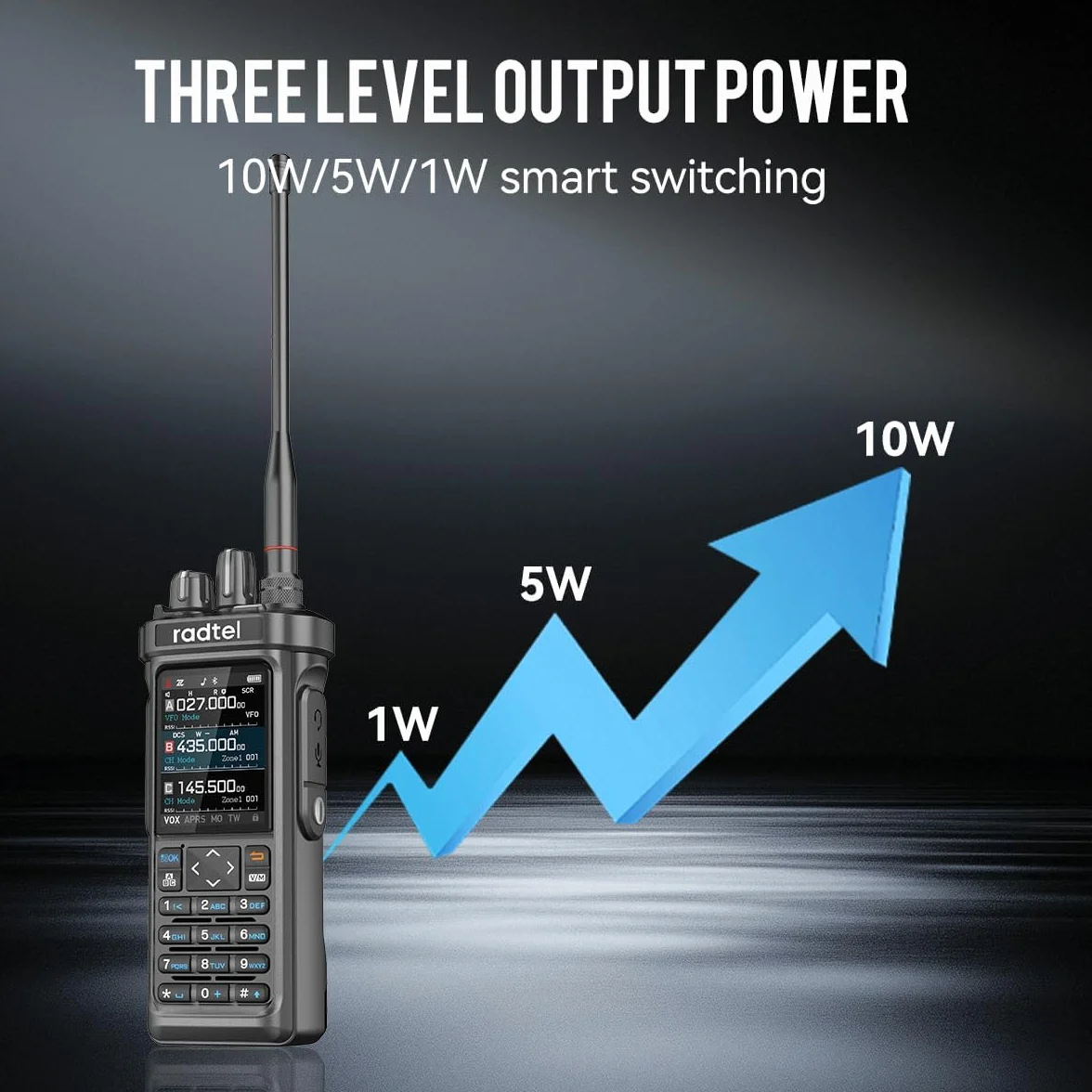 Radtel RT-950 PRO Radiotelefon amatorski 27 MHz 10 W GPS/APRS Walkie Talkie