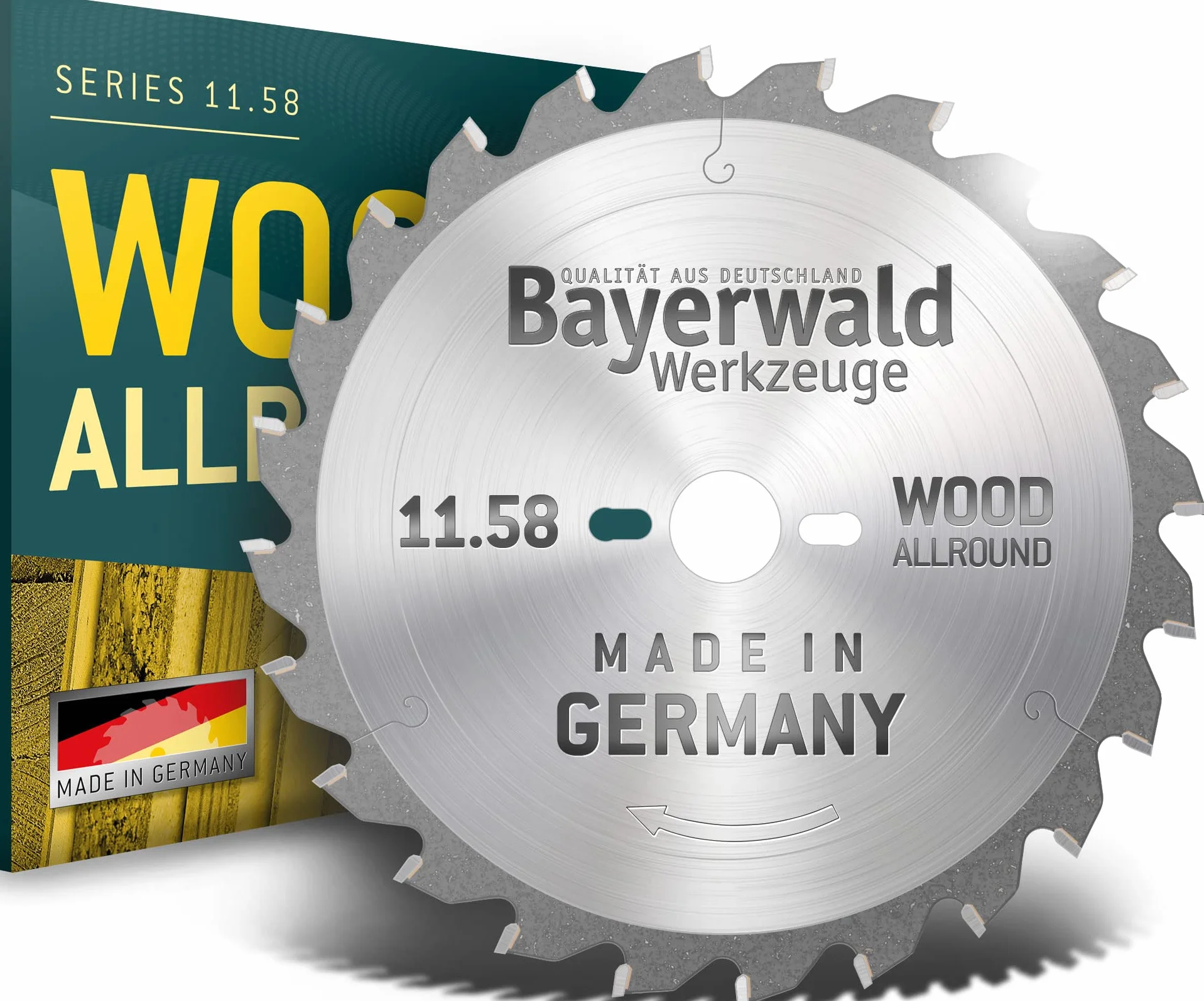 Bayerwald - HM brzeszczot do piły tarczowej do drewna - Ø 305 mm x 2,6 mm x 30 mm | WZ ujemny (32 zęby) | do piły ukośnej i ukośnej | otwory kombinowane