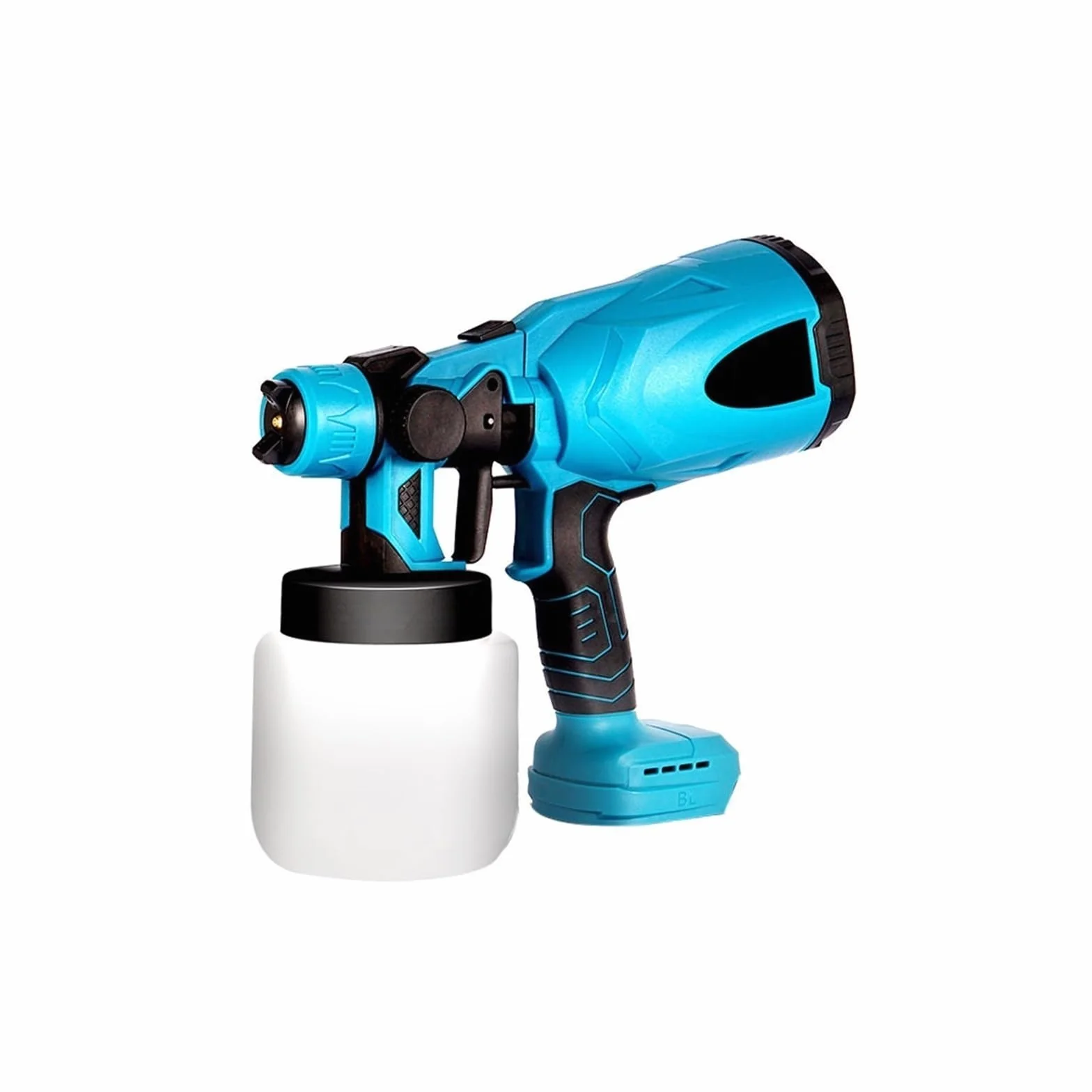 pistolet natryskowy, 800ML bezprzewodowy elektryczny pistolet natryskowy przenośny domowy środek dezynfekujący łatwa regulacja pokrętło do farby akumulatora 18 V(Blue no Battery)