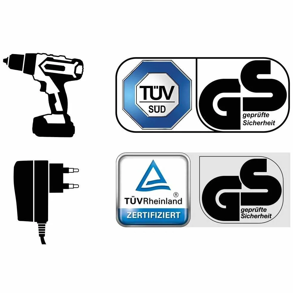 Bakaji Power Tools Wiertarka litowo-akumulatorowa w walizce akumulatorowa podwójna prędkość (wiertarka 20V + 2 baterie litowo-jonowe)
