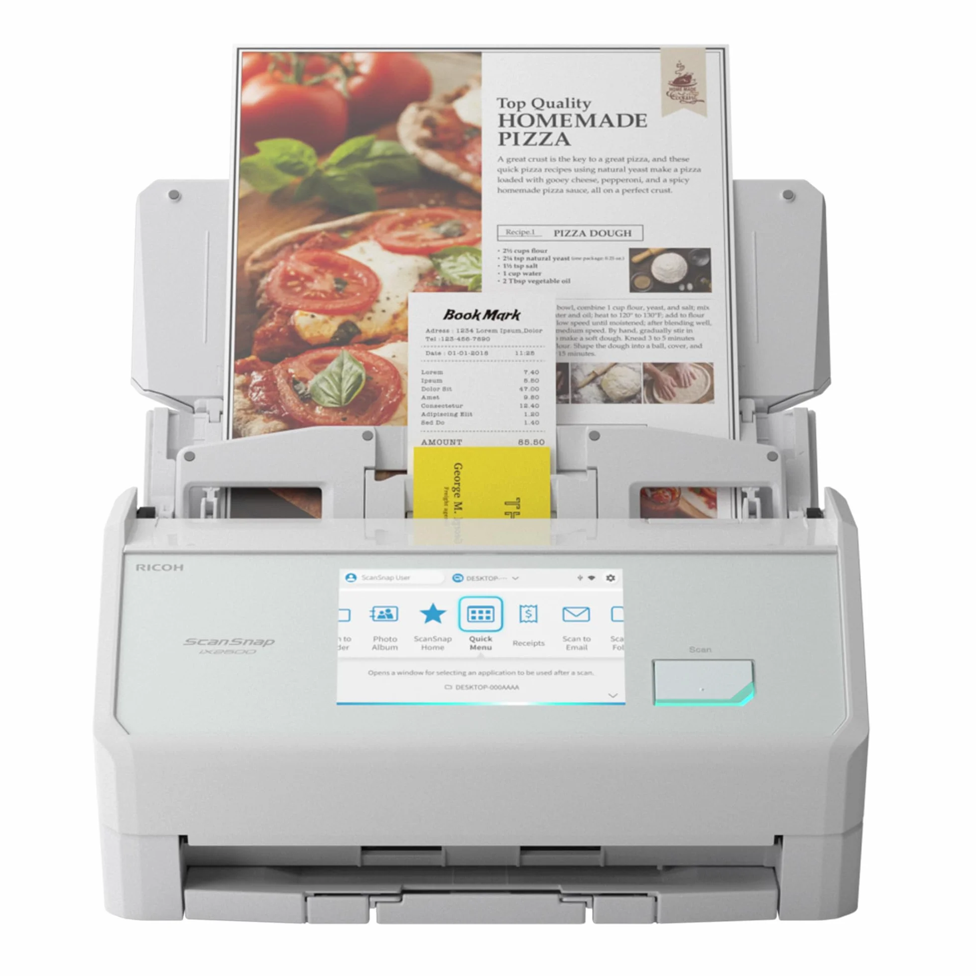 ScanSnap iX2500 skaner dokumentów dwustronnych 45 str./min 90 ipm 600 dpi Wi-Fi 6 USB 3.2