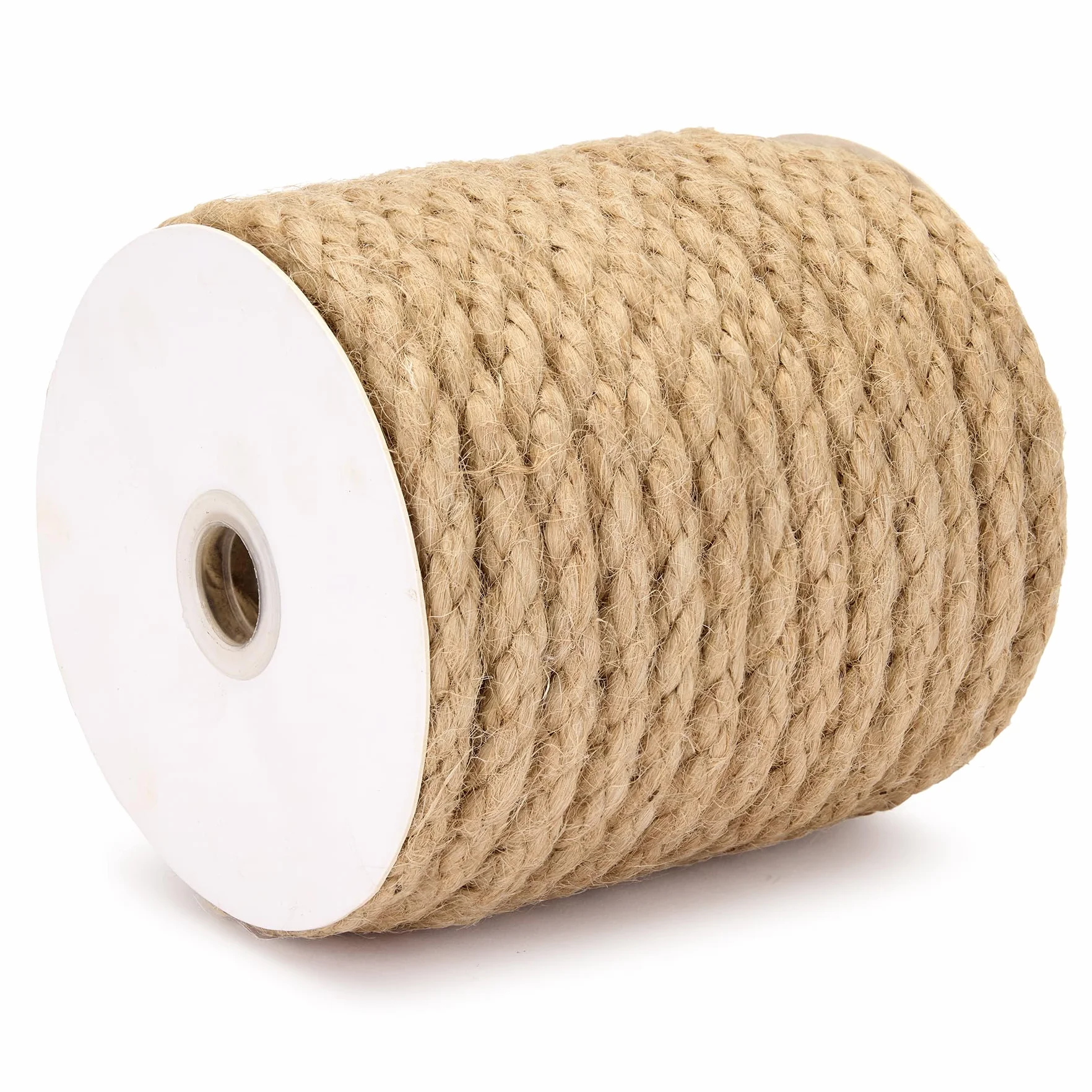 Naturalna skręcona lina jutowa 10 mm x 15 m, wytrzymały sznurek do majsterkowania, do ogrodu, dekoracji i rzemiosła