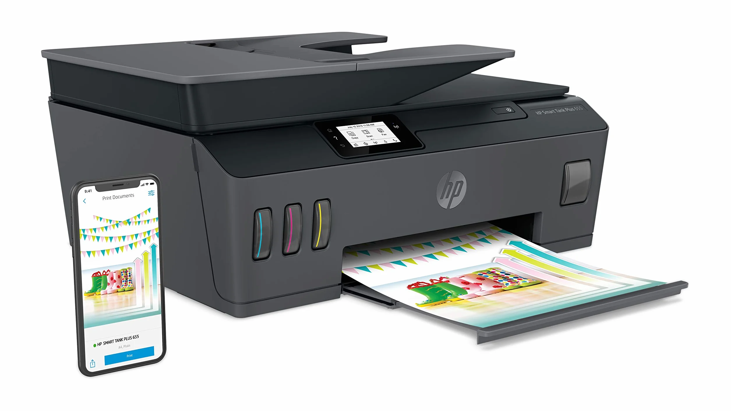 Hp Smart Tank Plus 655 Y0F74A#BHC Drukarka Atramentowa, A4, Czarny