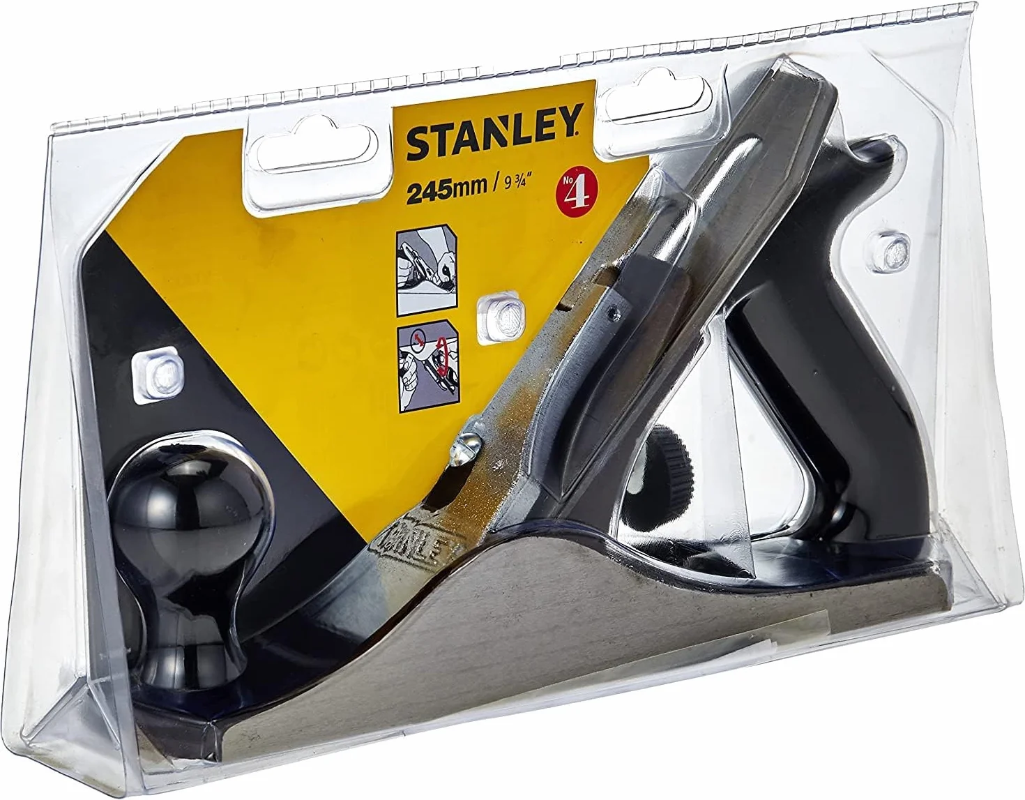 Stanley Handyman strug do czyszczenia, długość żelaza 250 mm, gładka podeszwa, szlifowane boki, zmienna szerokość szczęki, 1-12-204