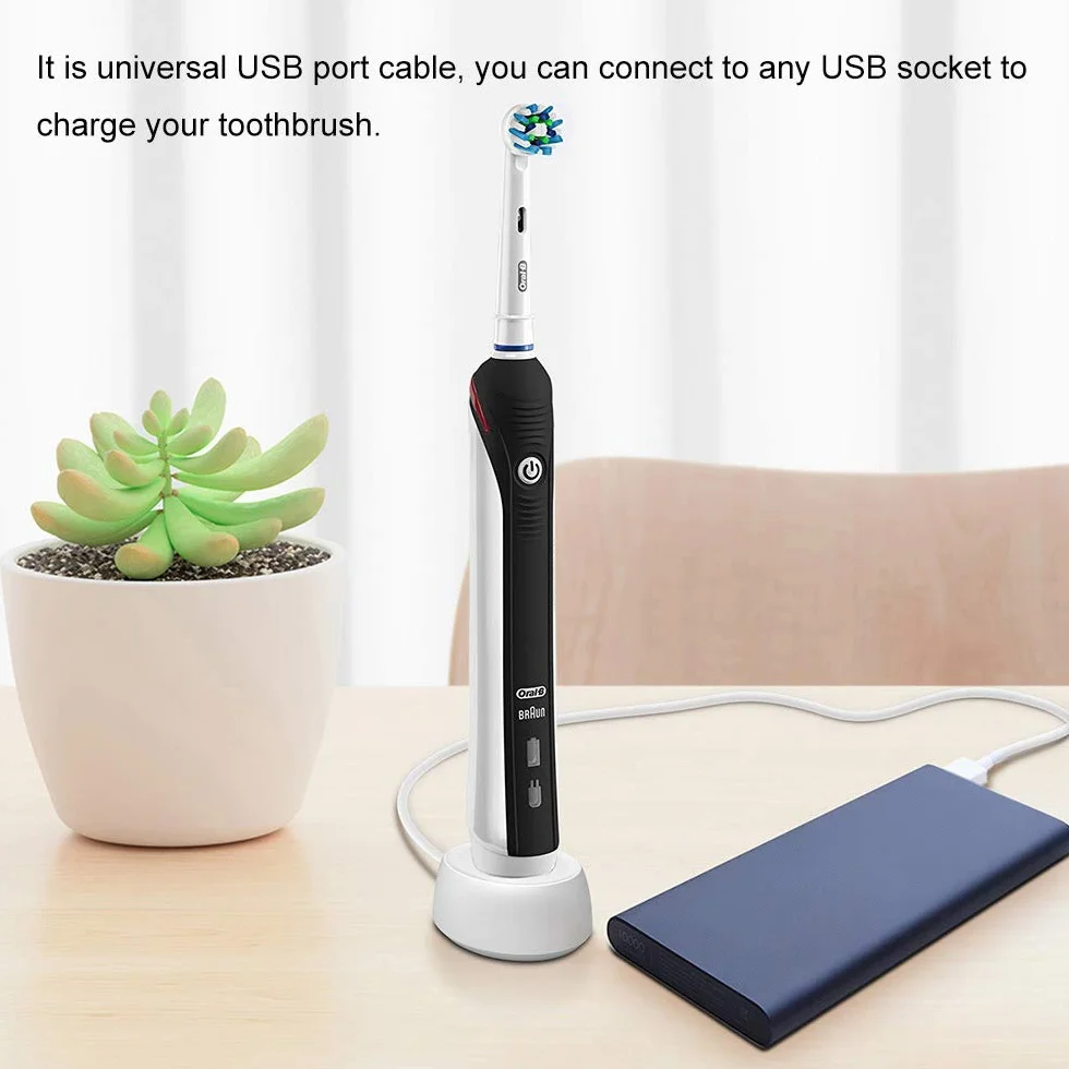 Elektryczna ładowarka do szczoteczek do zębów Oral-B, uniwersalne połączenie portu USB