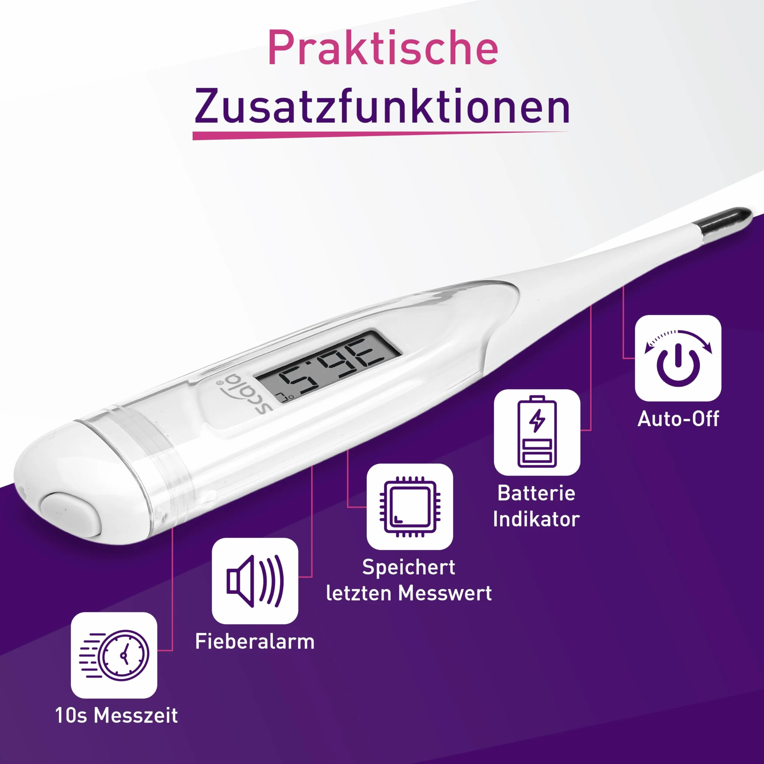 Scala Sc 28 Flex Speed 010498 Termometr, Biały, 1 sztuka