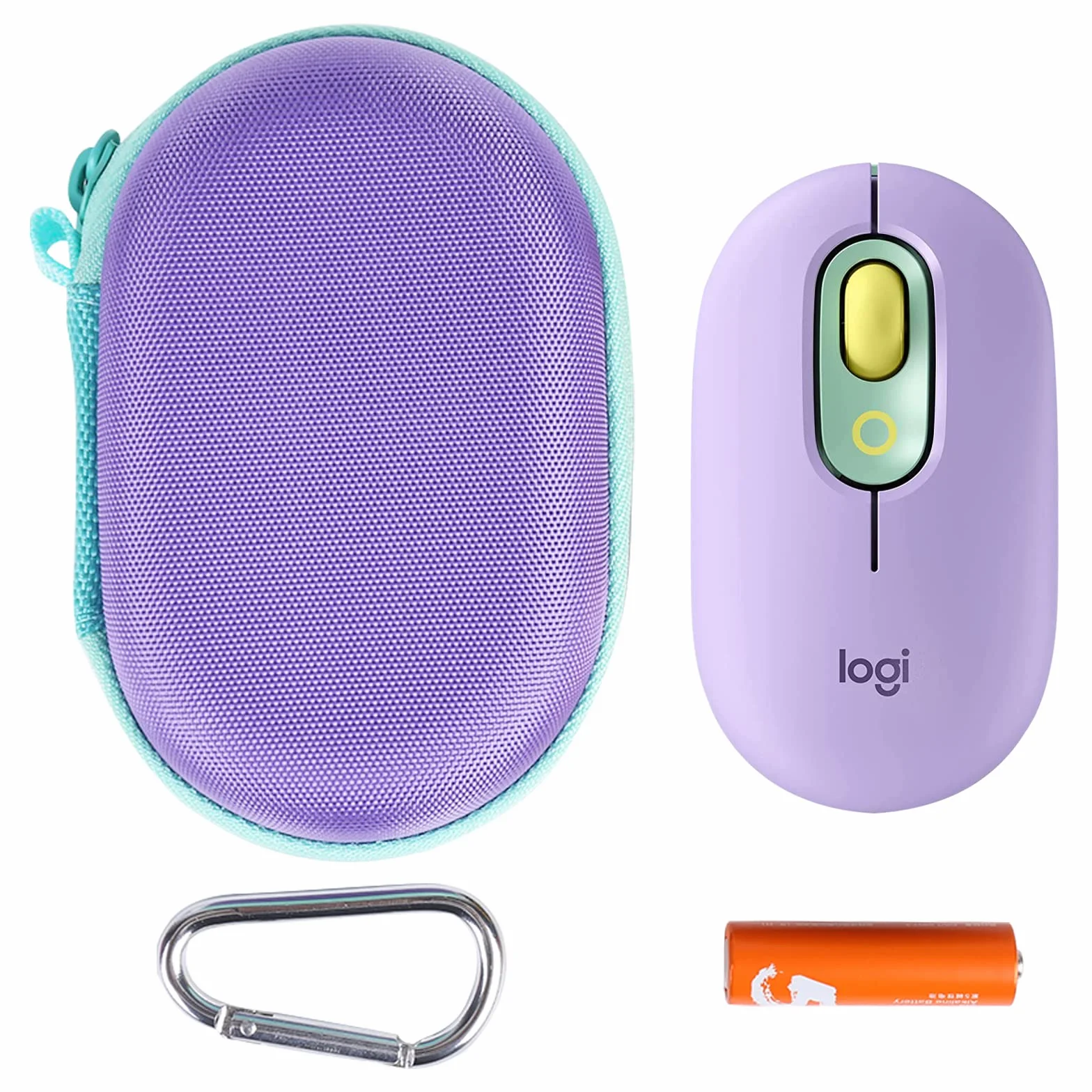 co2CREA Twarde etui podróżne do bezprzewodowej myszy Logitech POP, wyłącznie etui