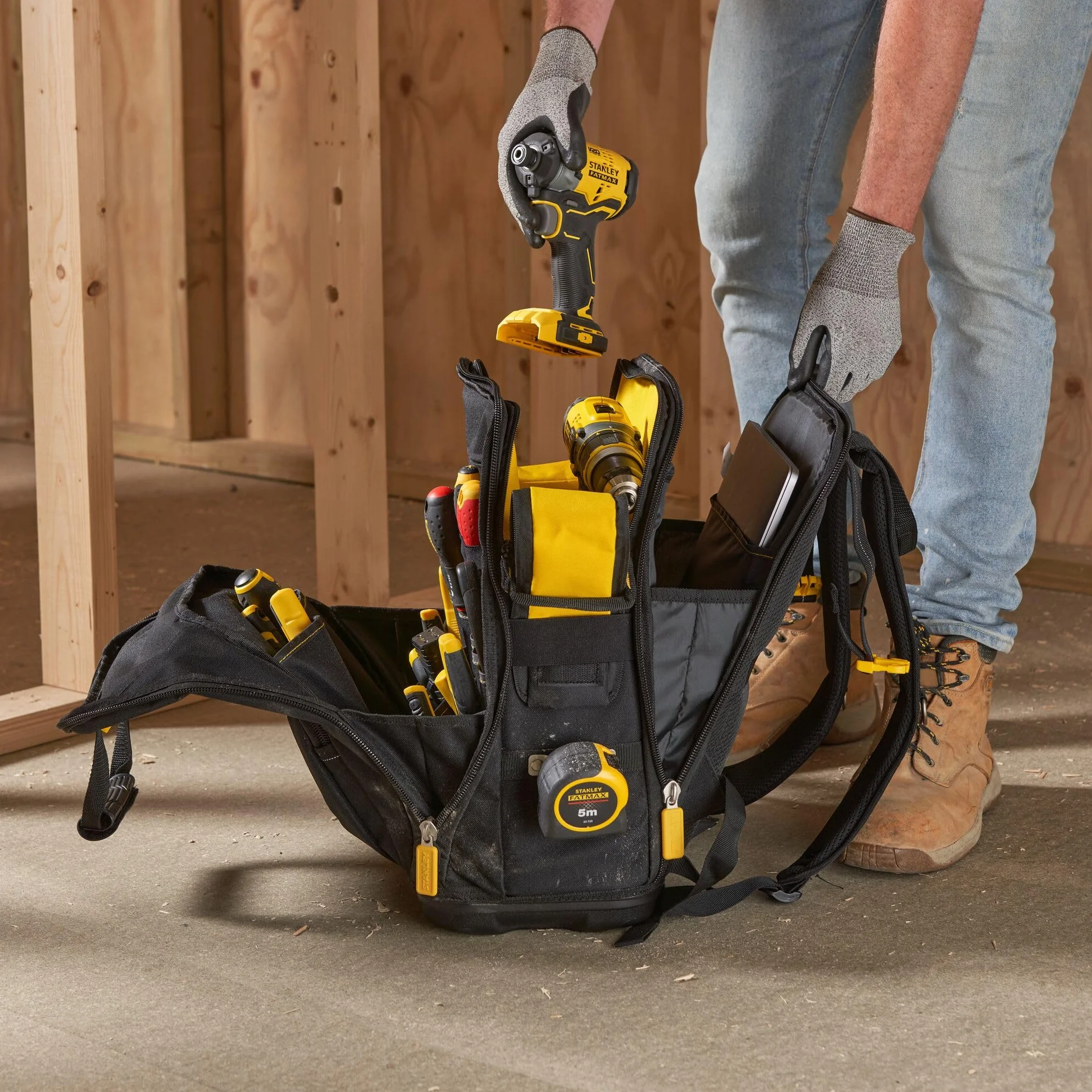 STANLEY Profesjonalny Mochila FatMax acceso fácil dla profesjonalistów i majsterkowiczów do codziennego użytku ergonomiczna konstrukcja