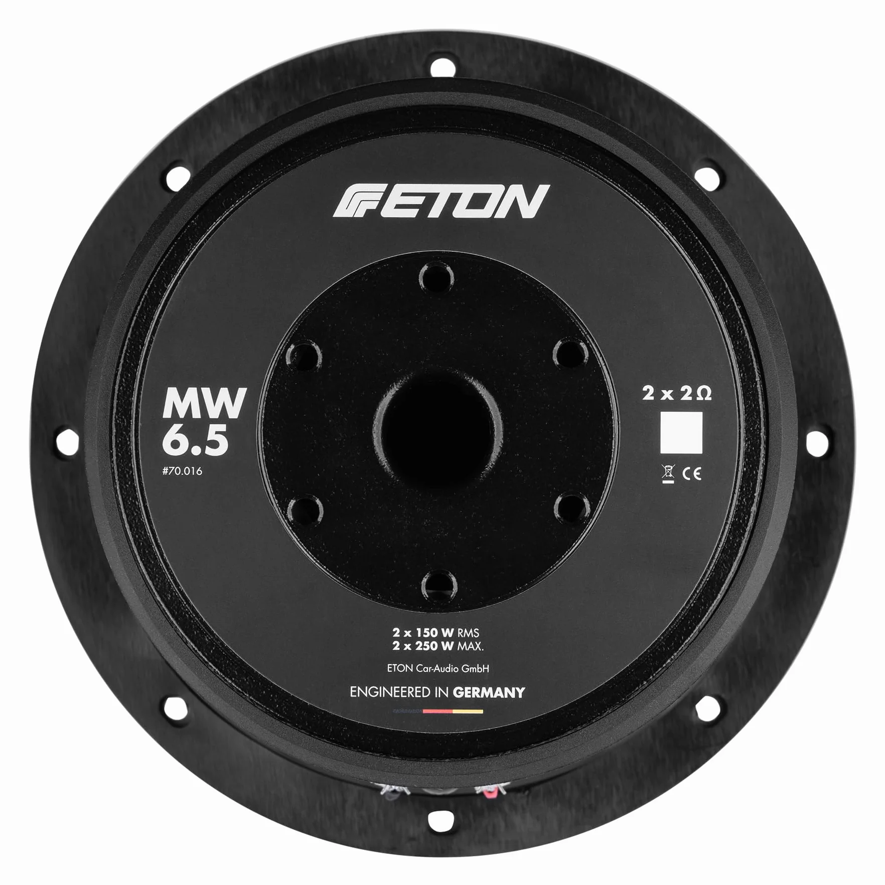 ETON MW 6.5 subwoofer 16,5 cm 6,5 cala długi skok basowy głośnik niskotonowy magnes ferrytowy podwójna cewka 2 omy 2 x 250 W