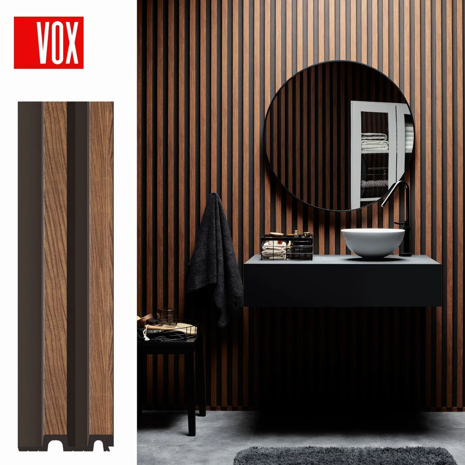 VOX Lamele ścienne L-TRIM LINERIO L-LINE MOCCA 2,65Mx12