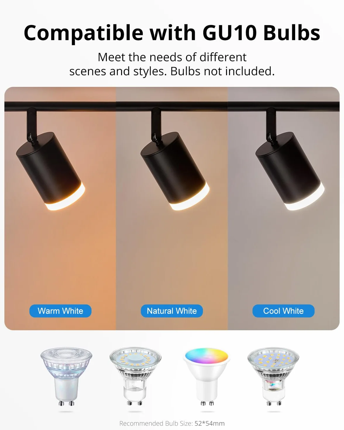 Reflektor sufitowy LED 6 płomieni czarny metalowy GU10 Gr4tec