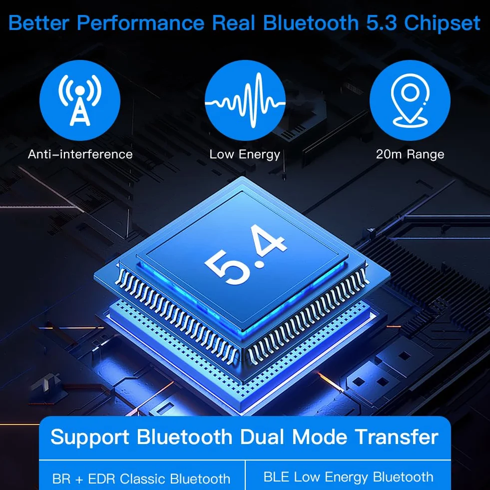 AXFEE Adapter Bluetooth 5.4 USB Dongle Obsługuje Windows 11/10/8.1