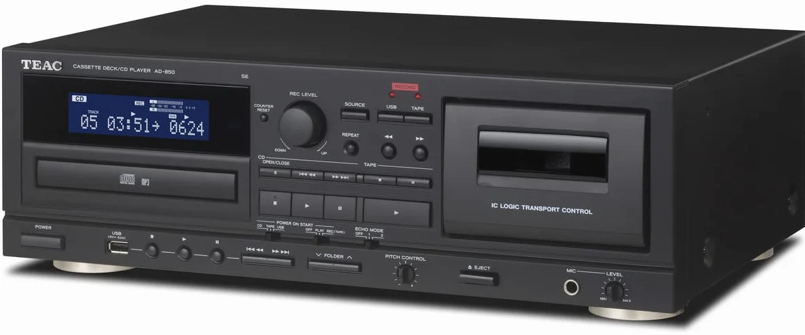 TEAC AD-RW900 nagrywarka CD i kaseta audio 3,5 mm USB czarny