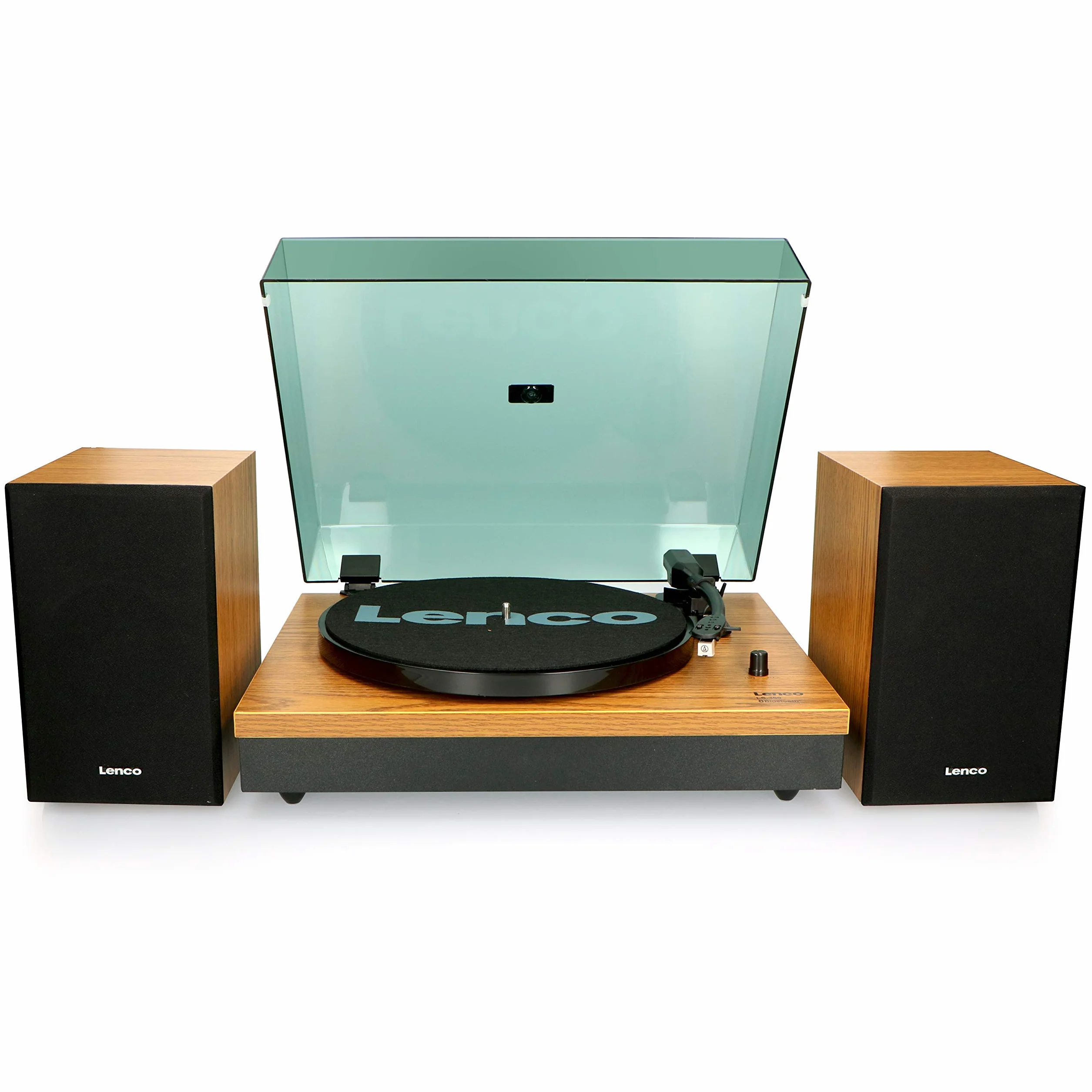 Lenco Ls-300 Wood Giradischi con Diffusori Acustici Bluetooth