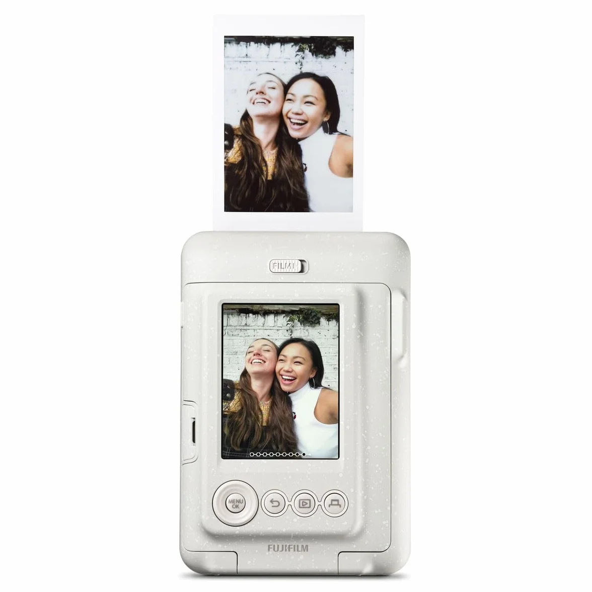 Fujifilm INSTAX mini LiPlay hybrydowy aparat natychmiastowy 2,7 cala LCD USB-C Misty White