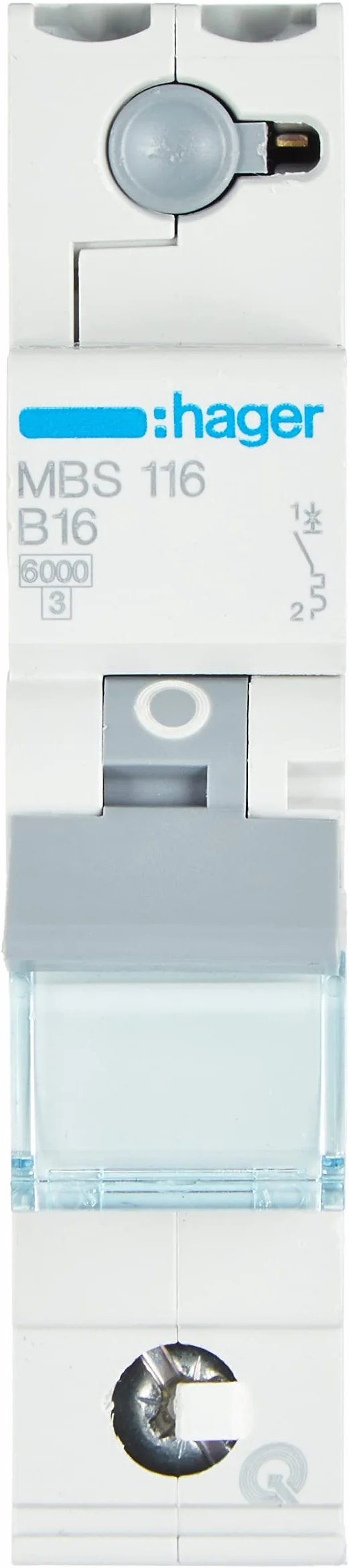 QuickConnect MBS116 Wyłącznik Bezpiecznikowy 16 A, 1-Biegunowy, 6 kA B-Charakter