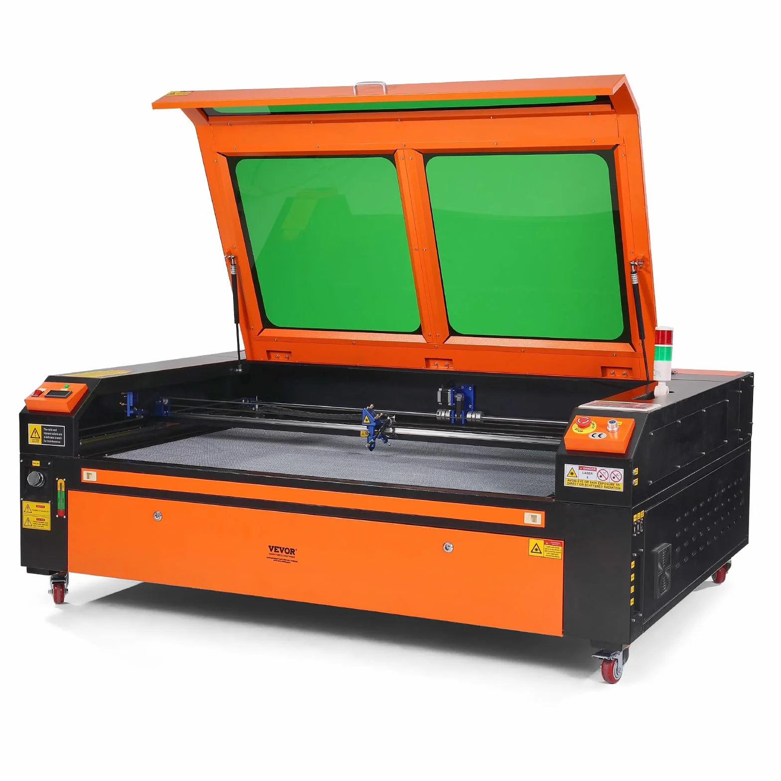 VEVOR Grawer laserowy CO2 130 W Maszyna do grawerowania Stół roboczy 900x1400 mm Prędkość grawerowania 0-800 mm/s Cięcie 0-500 mm/s Grubość grawerowania 20 mm do drewna Szkło akrylowe 187x132,5x94 cm