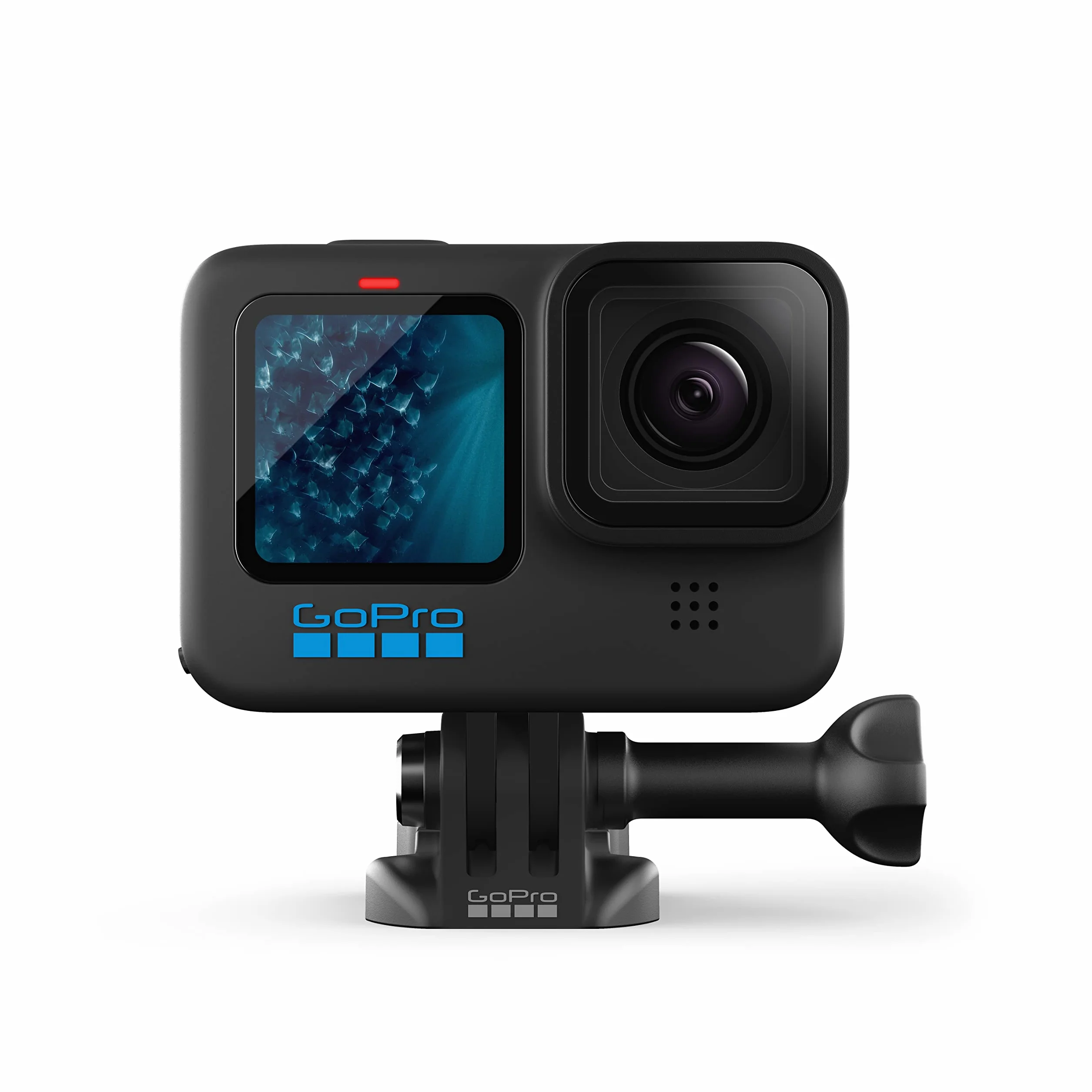GoPro HERO11 Black — wodoodporna kamera sportowa z wideo Ultra HD 5.3K60, zdjęciami 27 MP, przetwornikiem obrazu 1/1,9", transmisją na żywo, kamerą internetową, stabilizacją