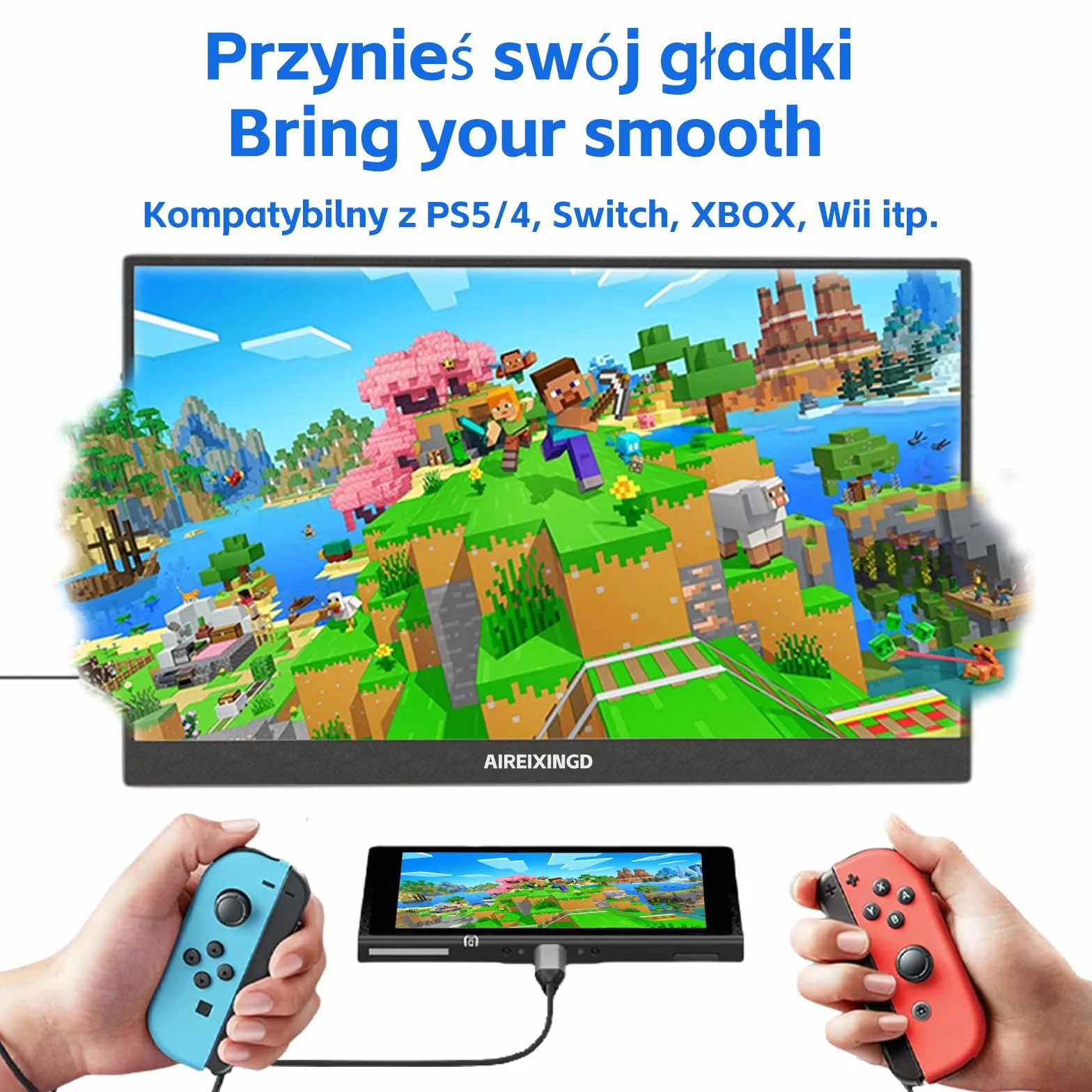 Przenośny Monitor 15.6" 144Hz 1ms 1920x1080 FHD IPS HDR Gamingowy USB C HDMI VESA