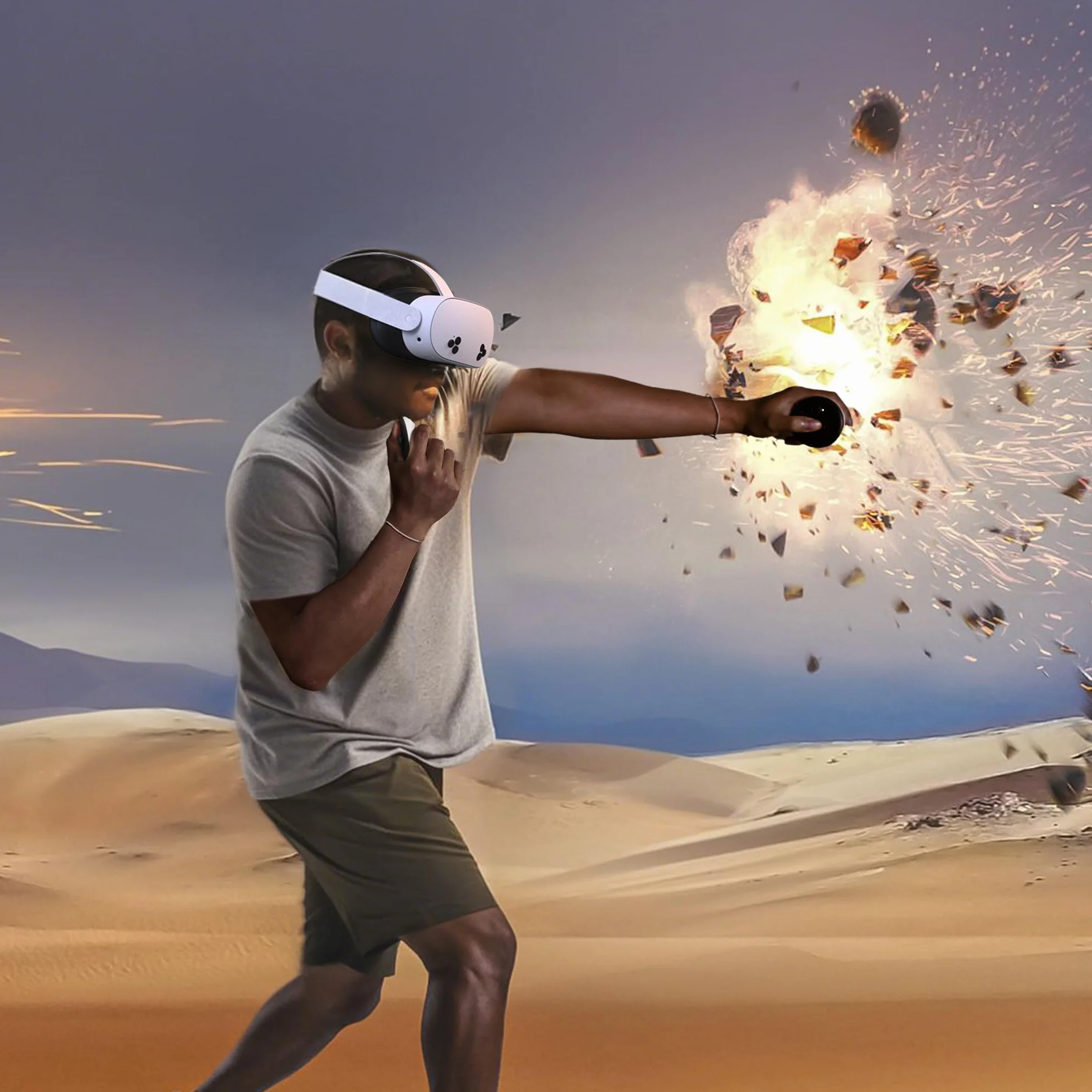 AMVR Silikonowe etui na twarz do Meta Oculus Quest 3S czarne