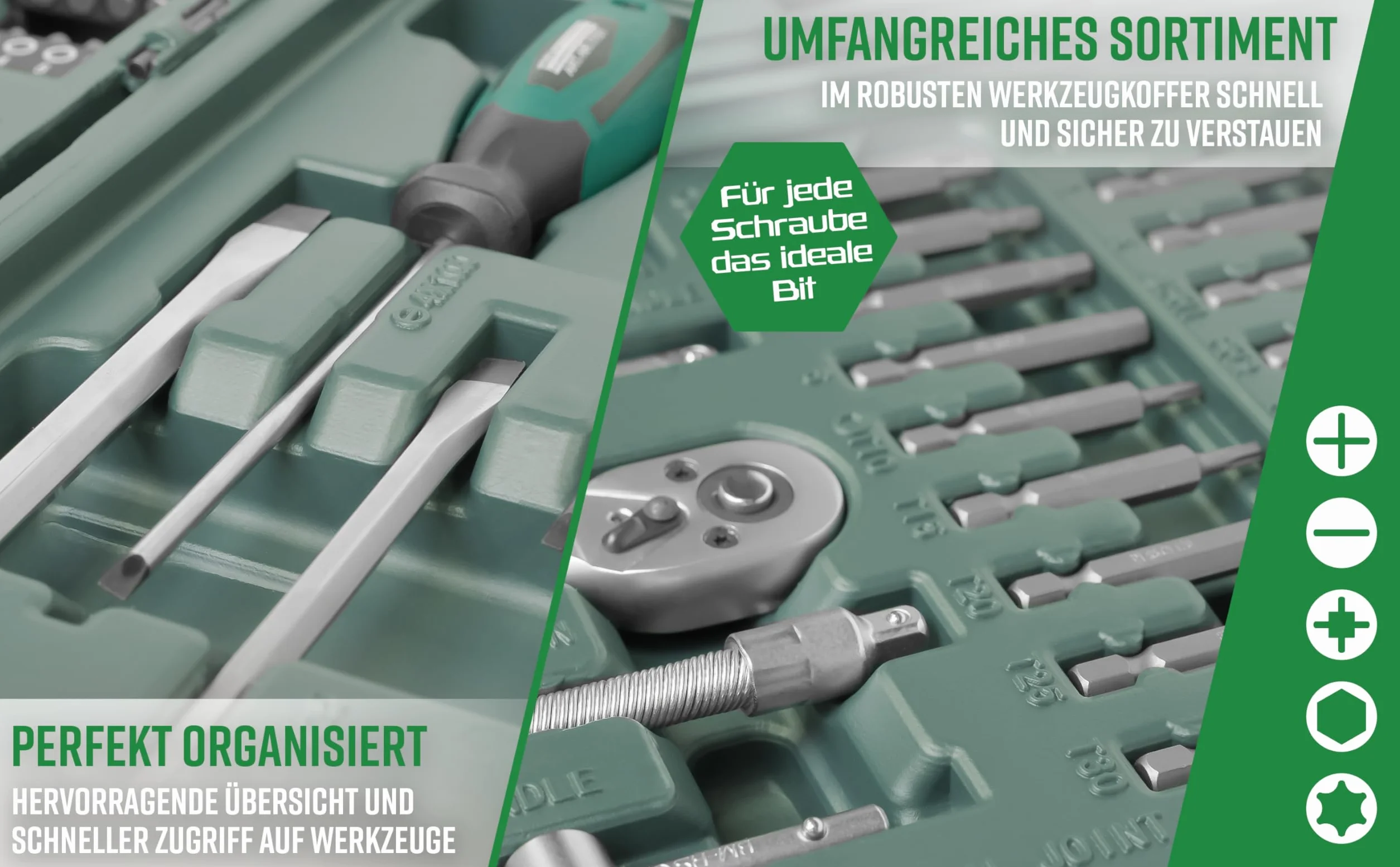 Brüder Mannesmann M29085 Premium uniwersalna walizka na narzędzia gospodarstwa domowego, 89-częściowa