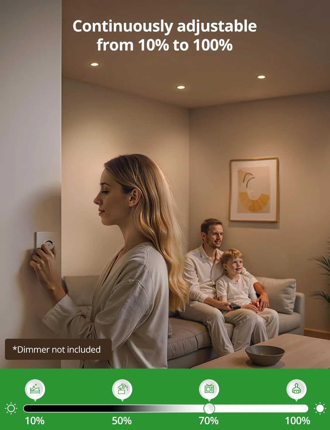 HOMEOW Downlight LED ściemniane, 5 W wewnętrzne reflektory sufitowe wpuszczane ciepła biel 2700 K, naturalne 4000K i zimne 6000 K, oko wołu IP44 łazienka, otwór 68-80 mm, bardzo płaski 25 mm