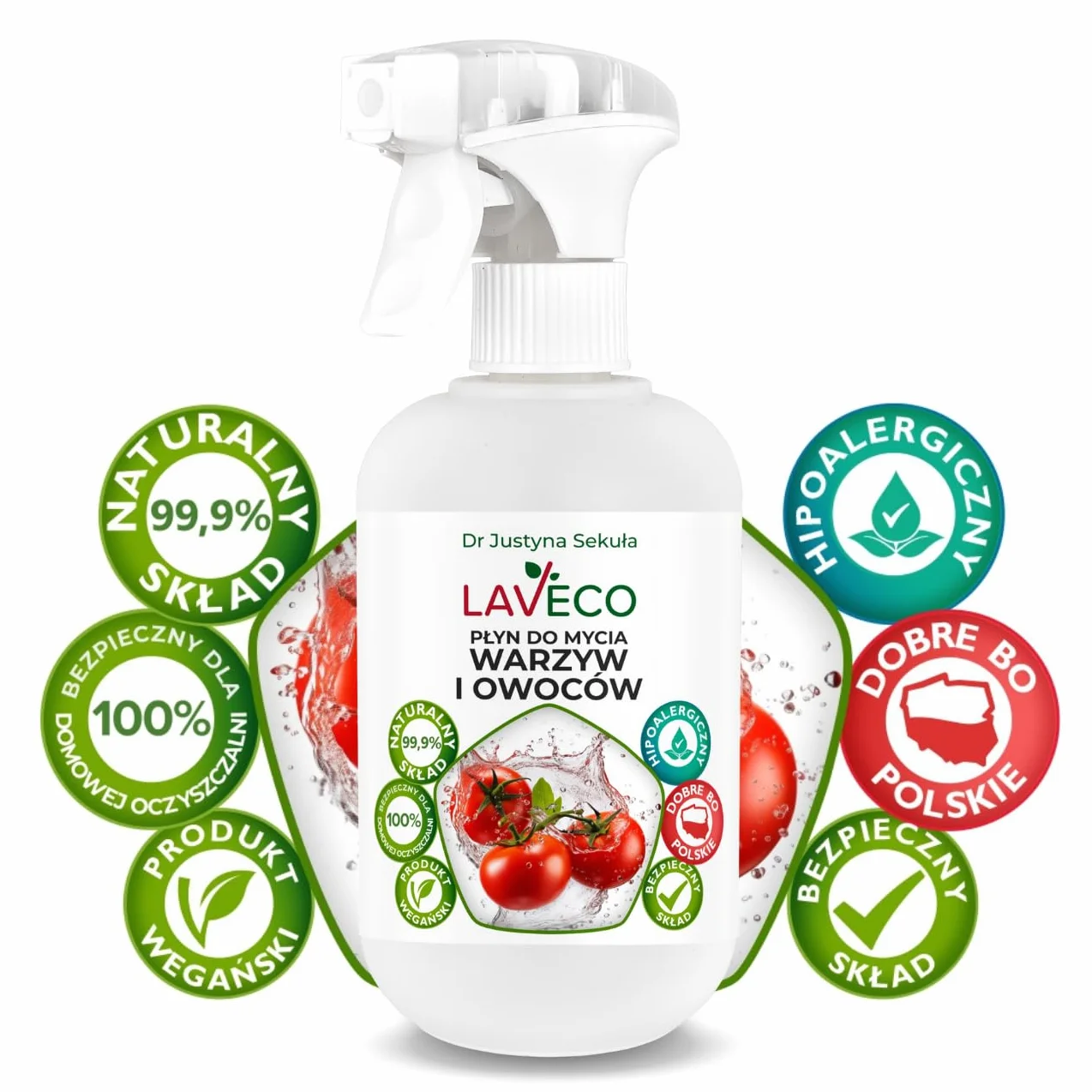 Naturalny płyn do mycia warzyw i owoców - LAVECO (0,5 l)