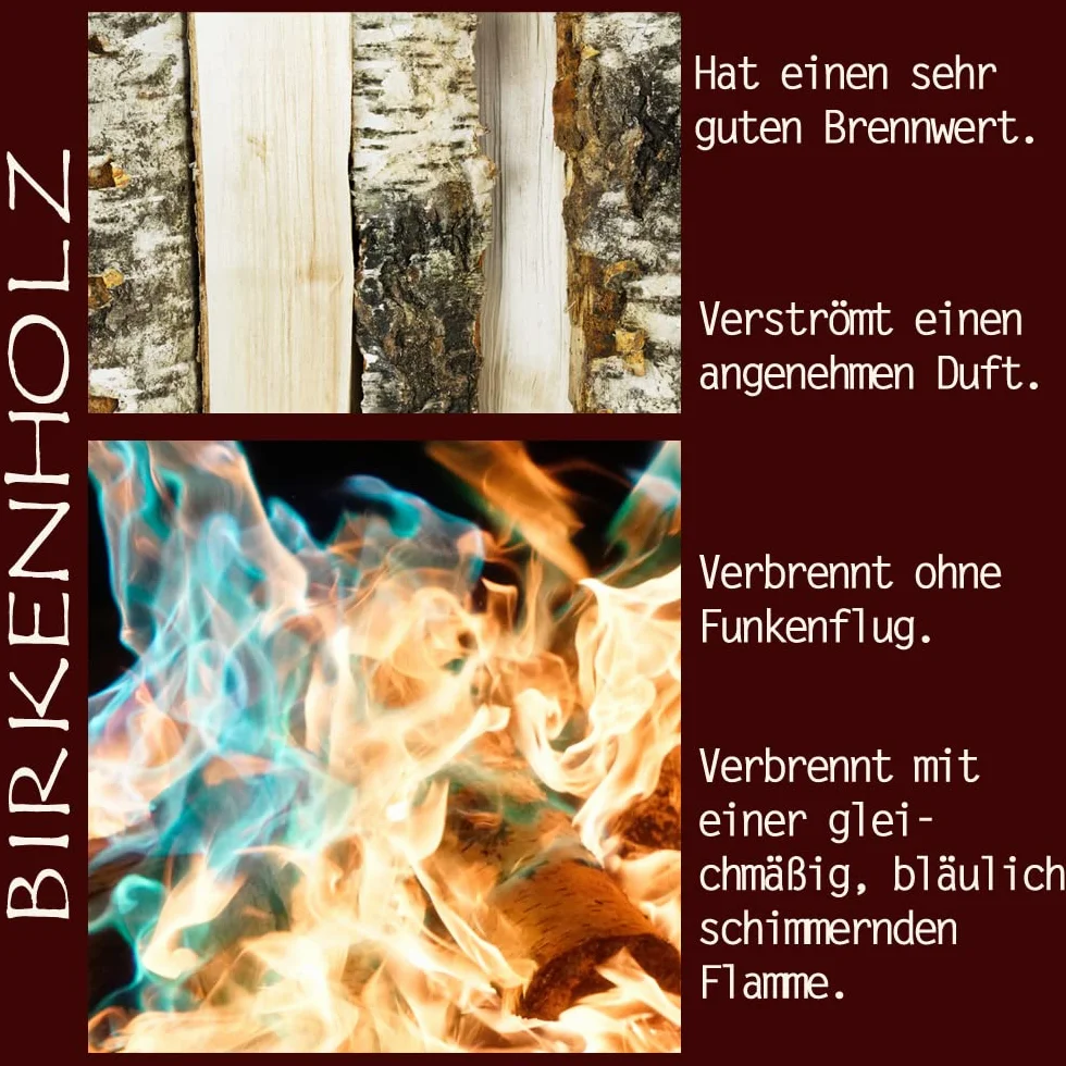 Brzozowe drewno kominkowe, do pieca i kominka, pieca kominkowego, paleniska, grilla, drewno opałowe w szczapach 25 cm, suszone komorowo, 10 kg Flameup