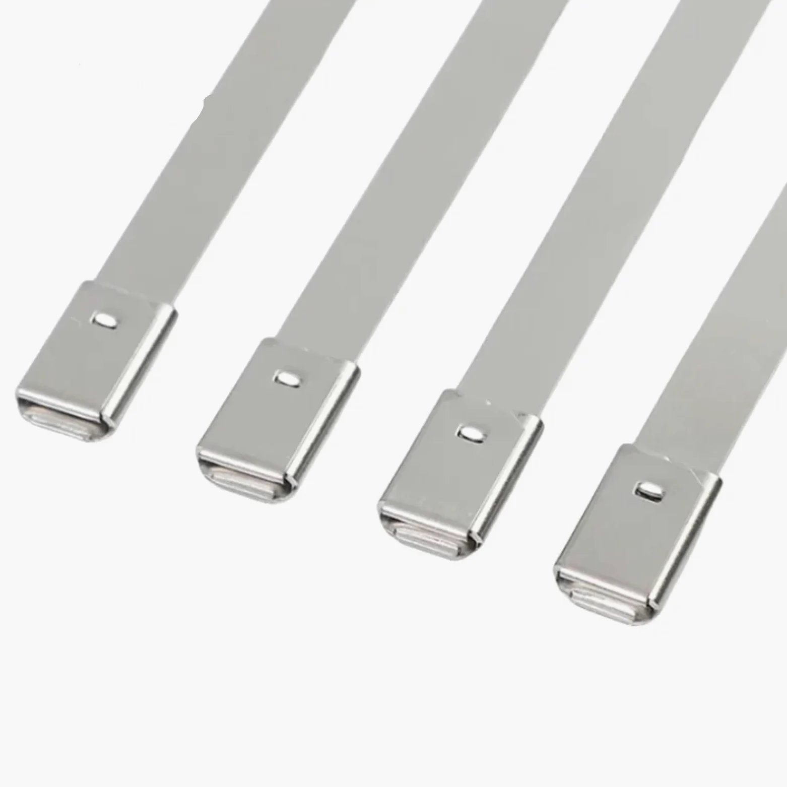 Metalowe opaski zaciskowe Opaski zaciskowe metalowe ze stali nierdzewnej 304, wykrywalne, różne rozmiary, wiele sztuk(100pcs,10x500mm)