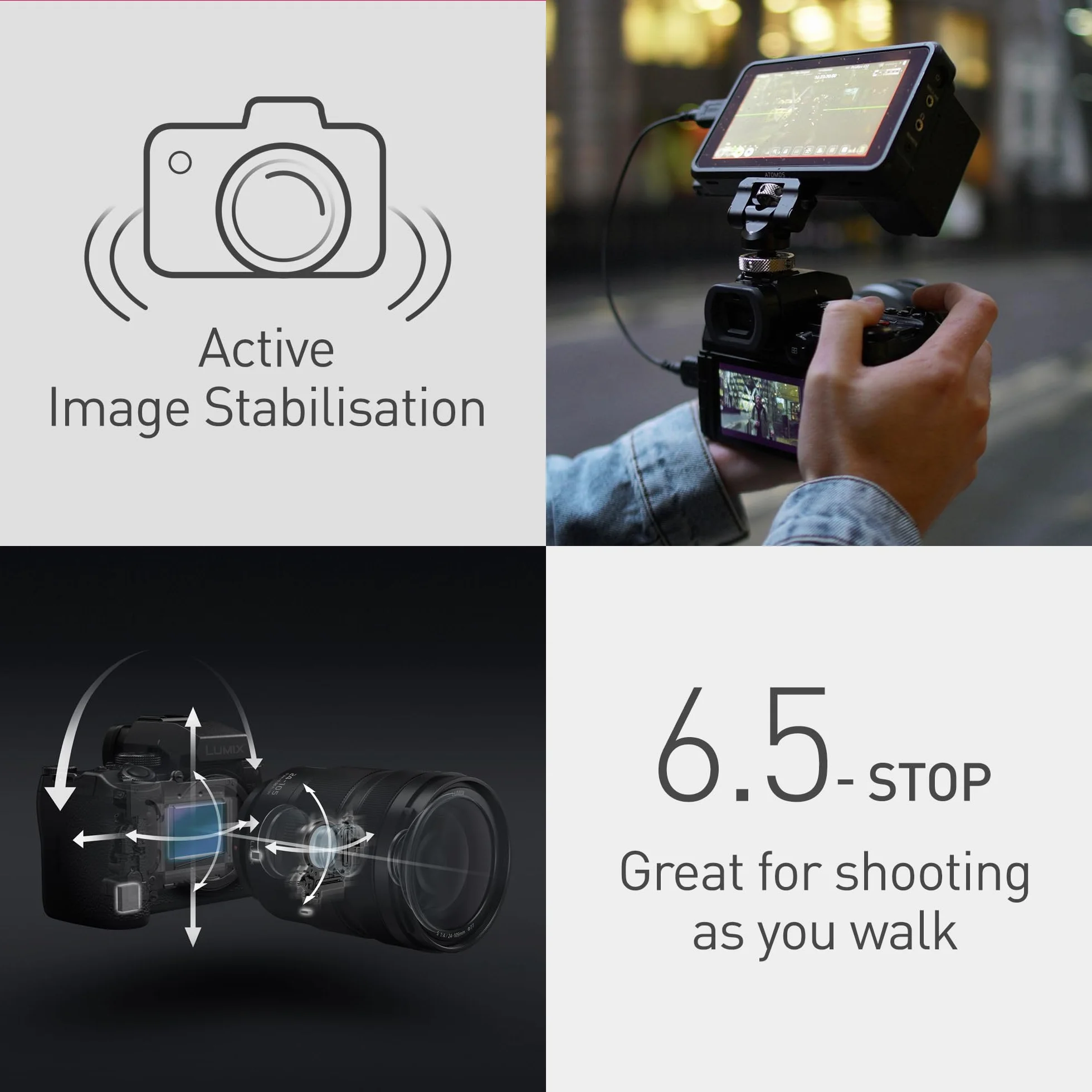 Panasonic Lumix DC-S5 II Pełnoklatkowy Aparat Bezlusterkowy 18-40mm 4K 60P 6K 30P Czarny