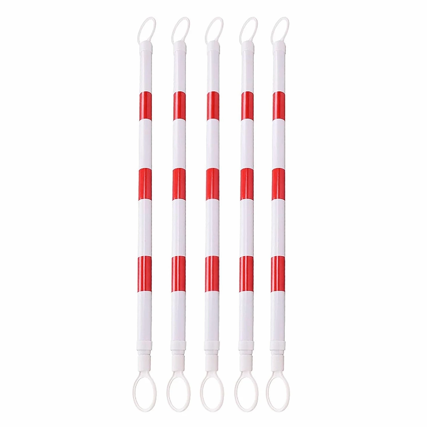 Wysuwane słupki z pachołkami drogowymi, Wysuwany słupek łączący pachołek drogowy, 5 szt. Wielokolorowy(Red)
