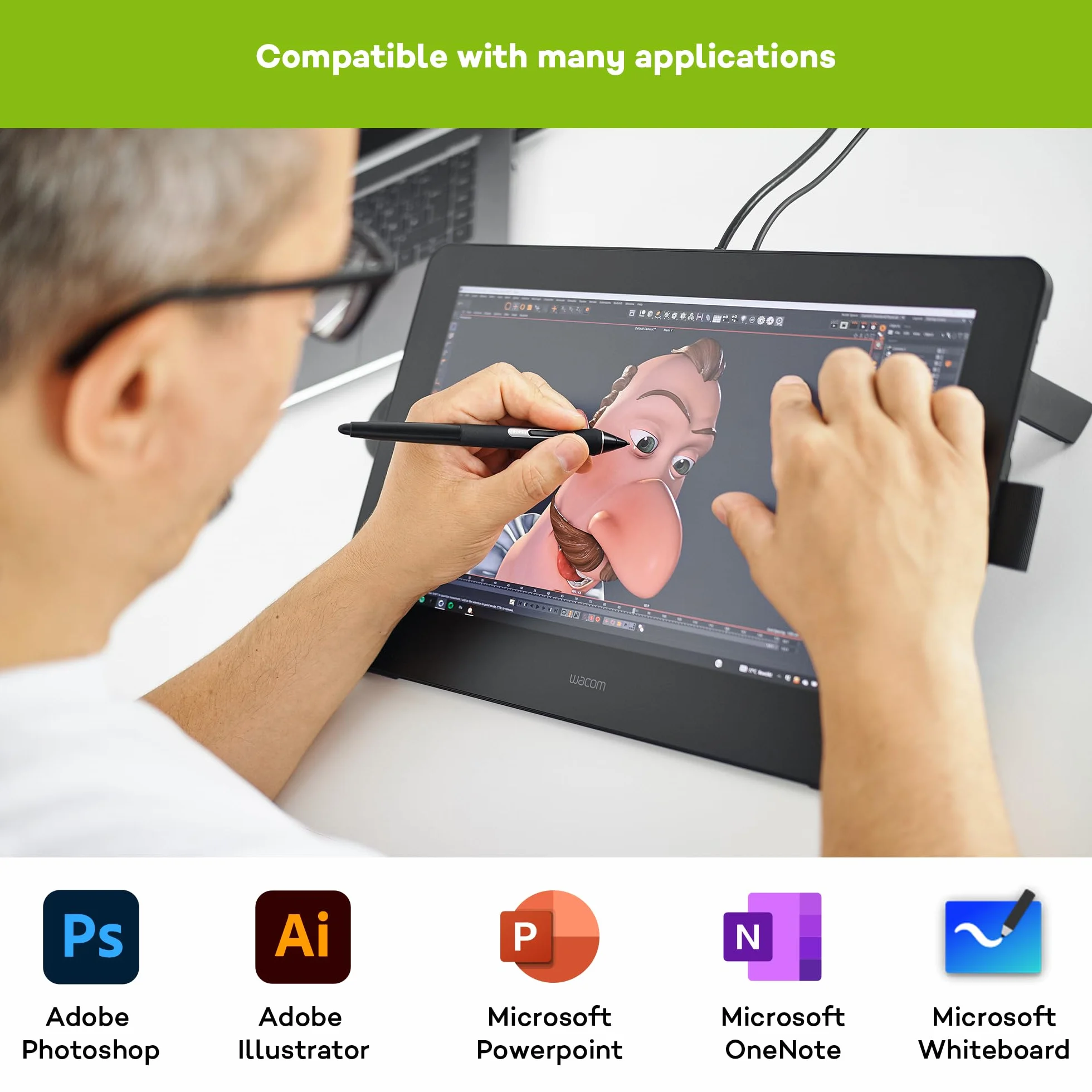 Wacom Cintiq Pro 16 Profesjonalny Tablet Graficzny 4K z Ekranem Wielodotykowym 98% Adobe RGB