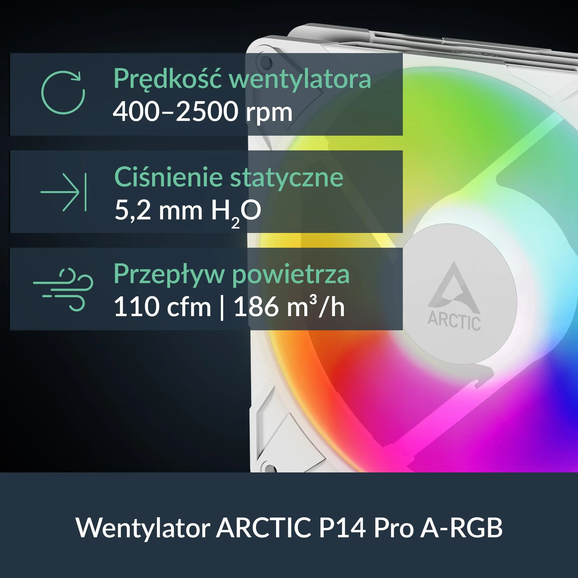 ARCTIC Liquid Freezer III Pro 280 A-RGB chłodzenie wodne AIO CPU 2x140mm 38mm PWM biały