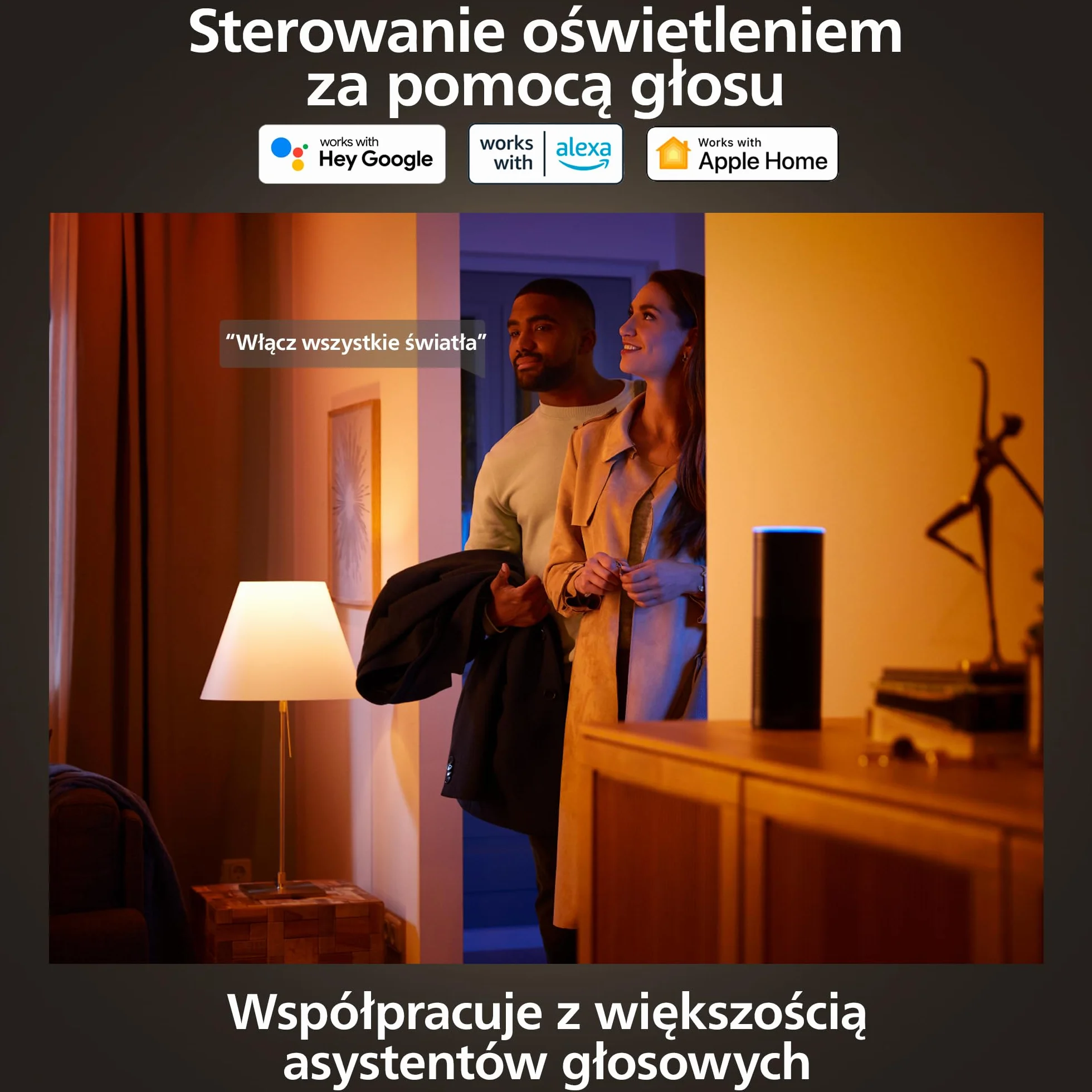 Philips Hue Smart Slim Oświetlenie do Wbudowania 90 mm Białe i Kolorowe Światło Bluetooth Czarny