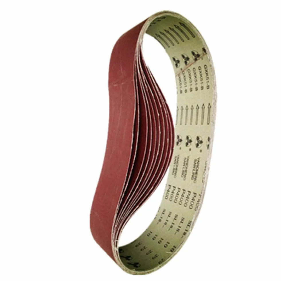 Taśmy szlifierskie do szlifierki 10 sztuk pasów ściernych z tlenku glinu 75x533 mm, ziarnistość 40-1000 do szlifierki taśmowej 100x915 mm(P1000)