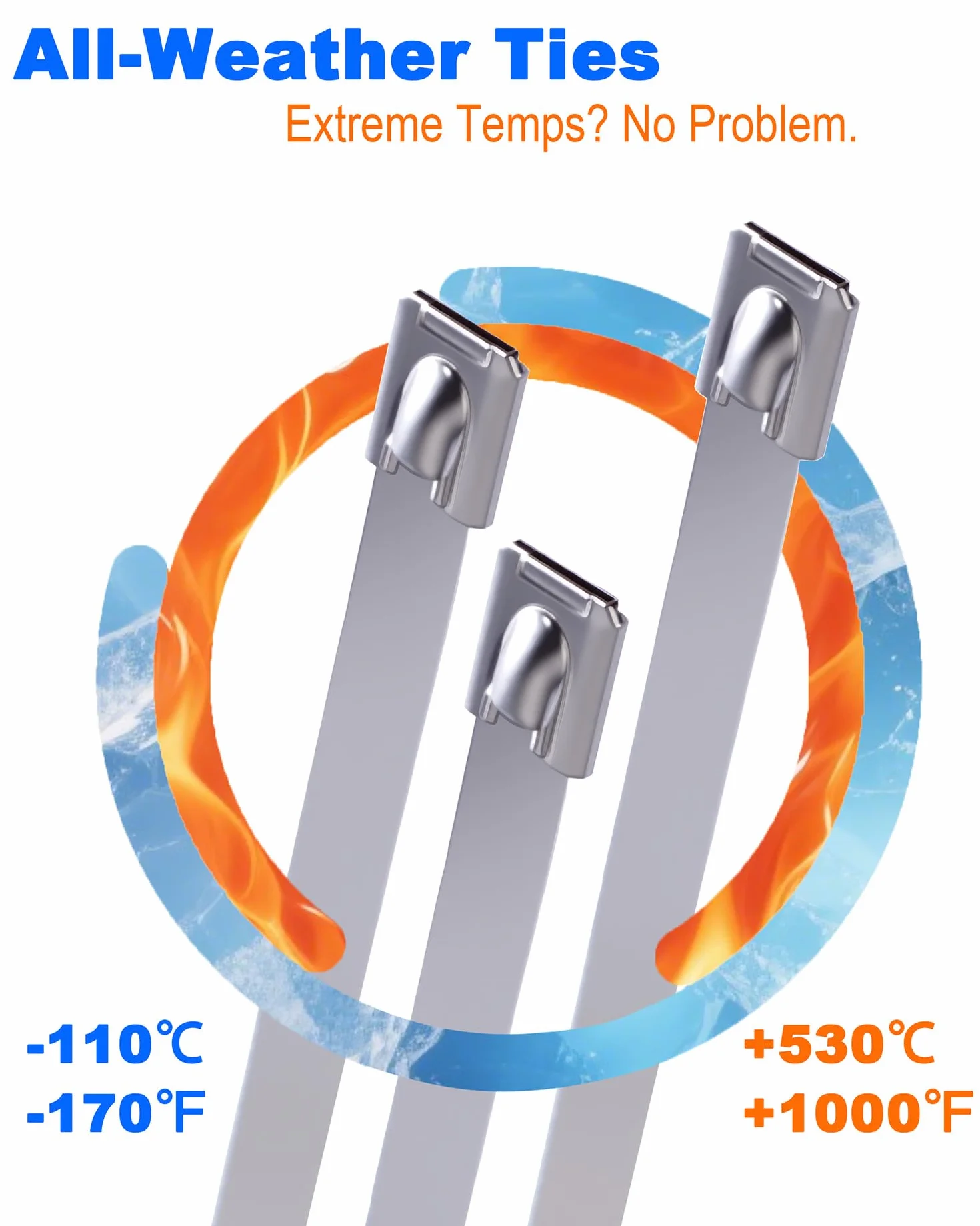 Poszerzone metalowe opaski zamkowe 100 szt., dł. 700 mm, szer. 7,9 mm, wytrzymałe opaski ze stali nierdzewnej, metalowe opaski kablowe do owijania wydechowego, odporne na wysokie temperatury opaski ogrodzeniowe.