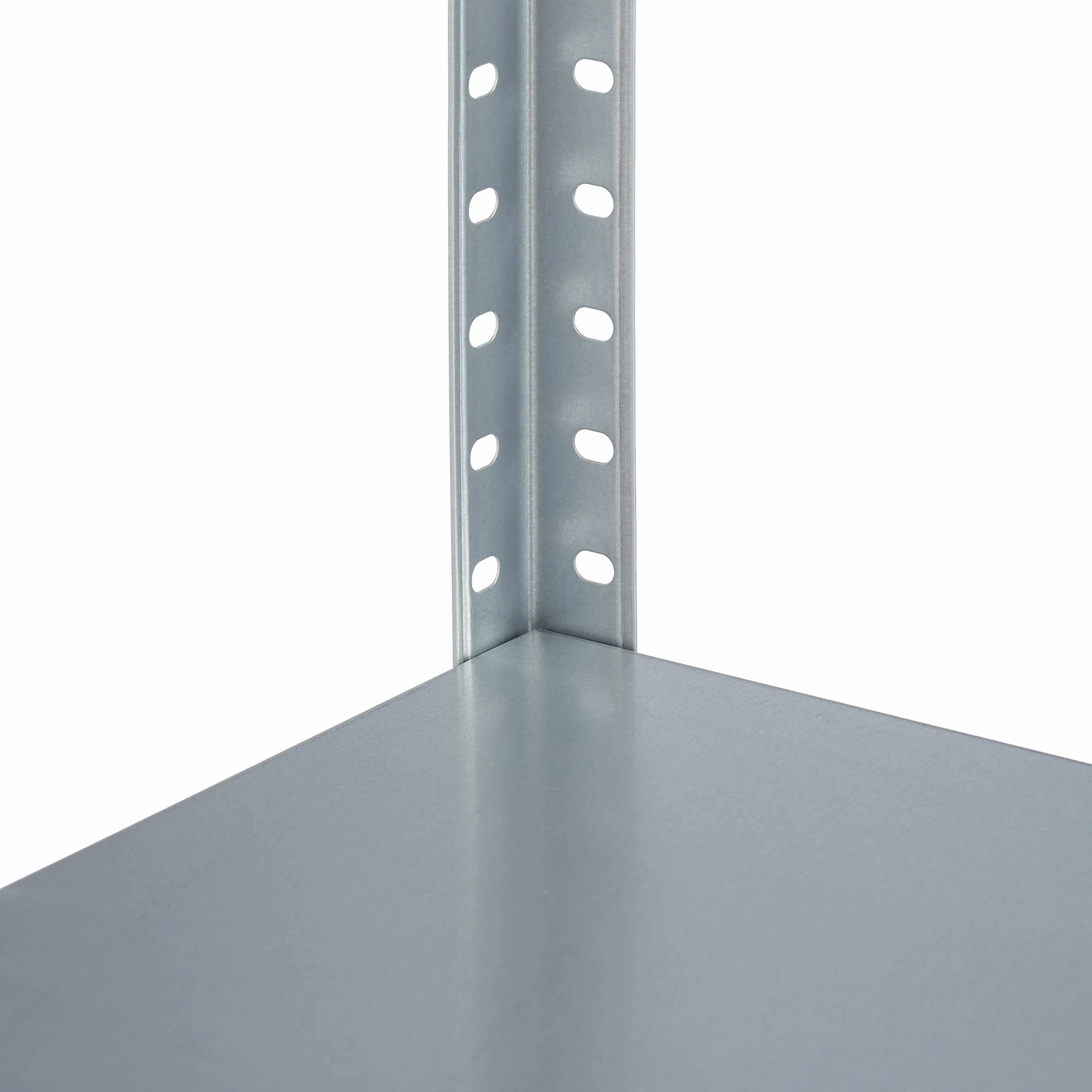 Relaxdays regał magazynowy do 160 kg, metalowa półka, 4 poziomy, szafka do garażu 145x75,5x30 cm, srebrny